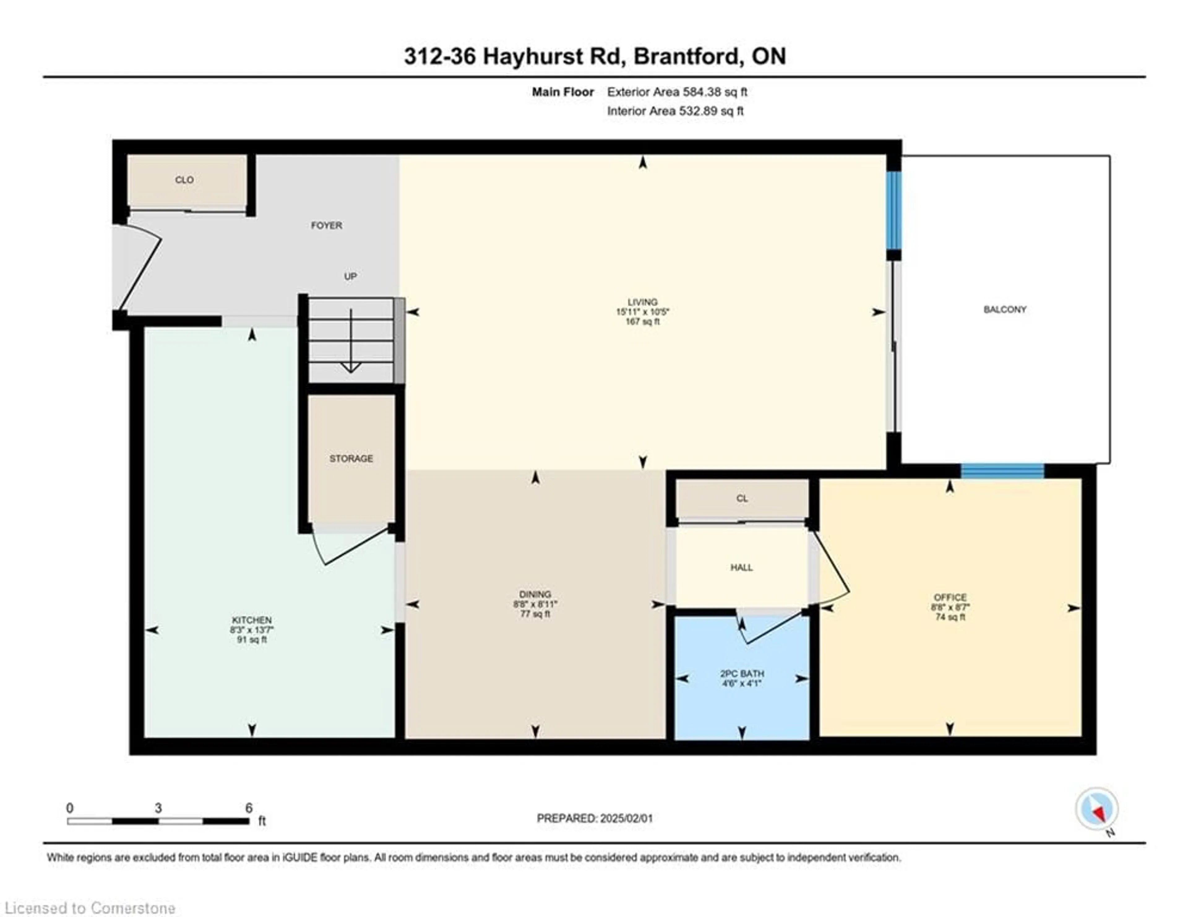 Floor plan for 36 Hayhurst Rd #312, Brantford Ontario N3R 6Y9