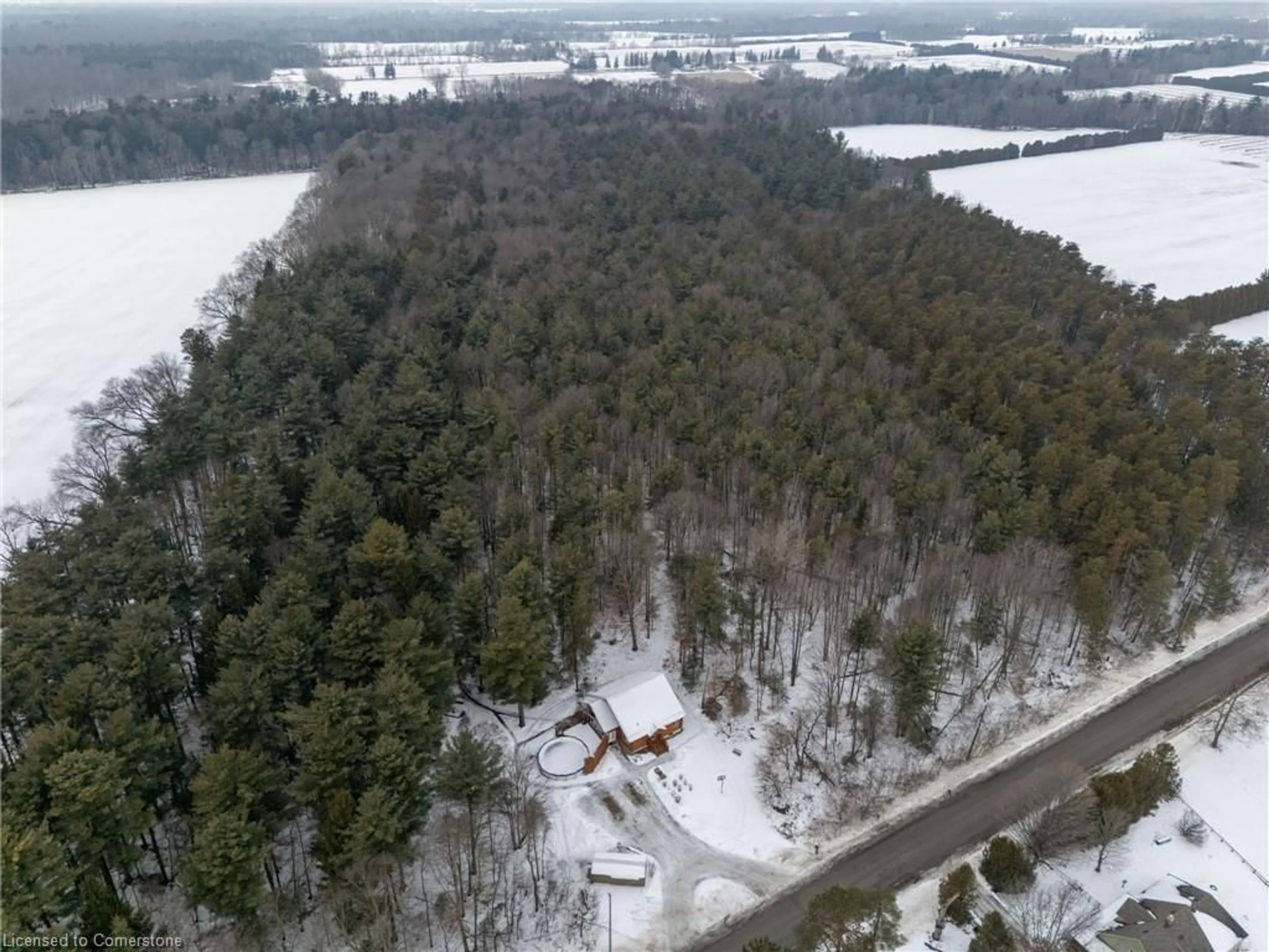 A pic from outside/outdoor area/front of a property/back of a property/a pic from drone, forest/trees view for 1293 North Rd, Langton Ontario N0E 1G0