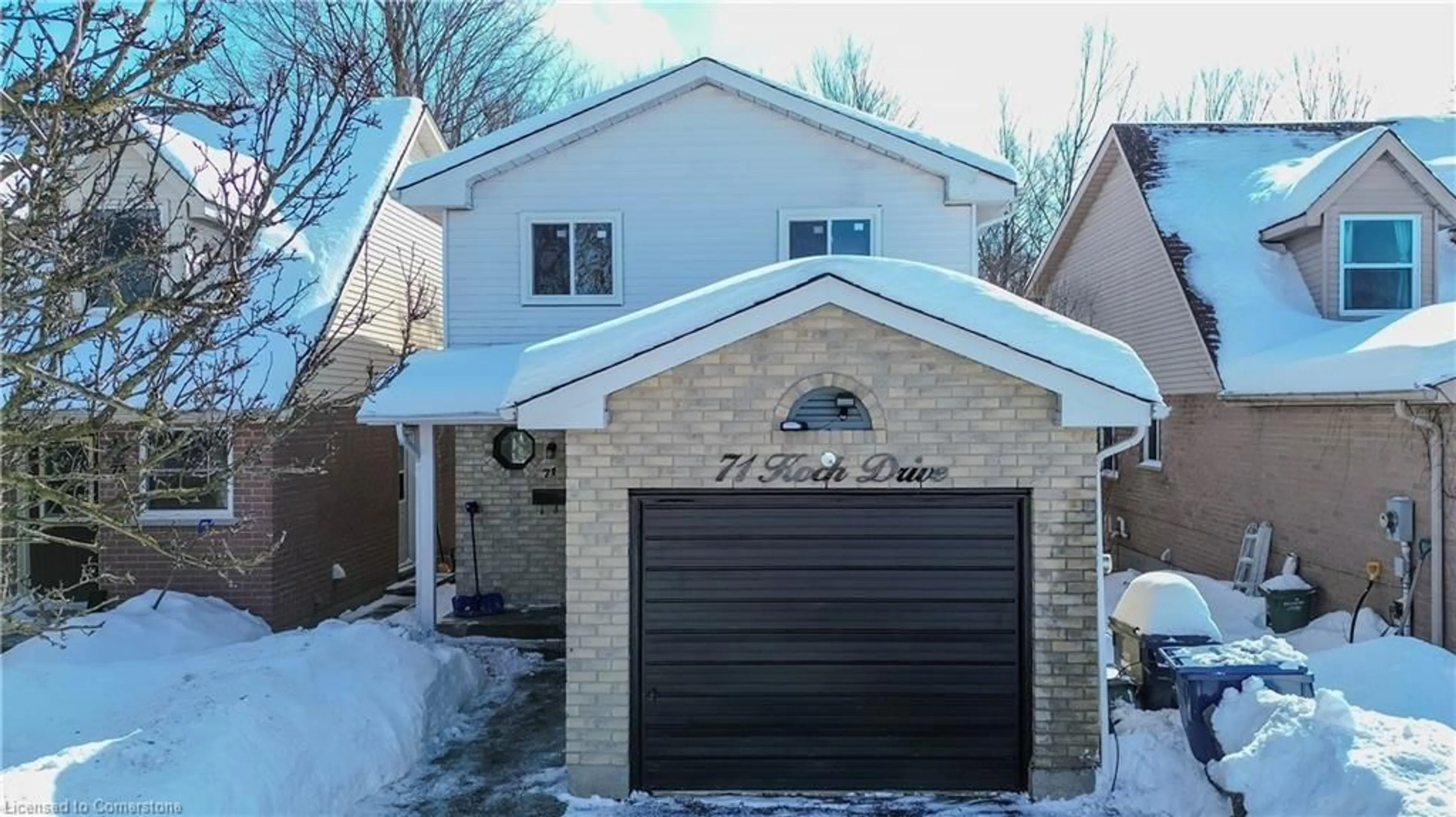 Home with brick exterior material, street for 71 Koch Dr, Guelph Ontario N1G 4H6