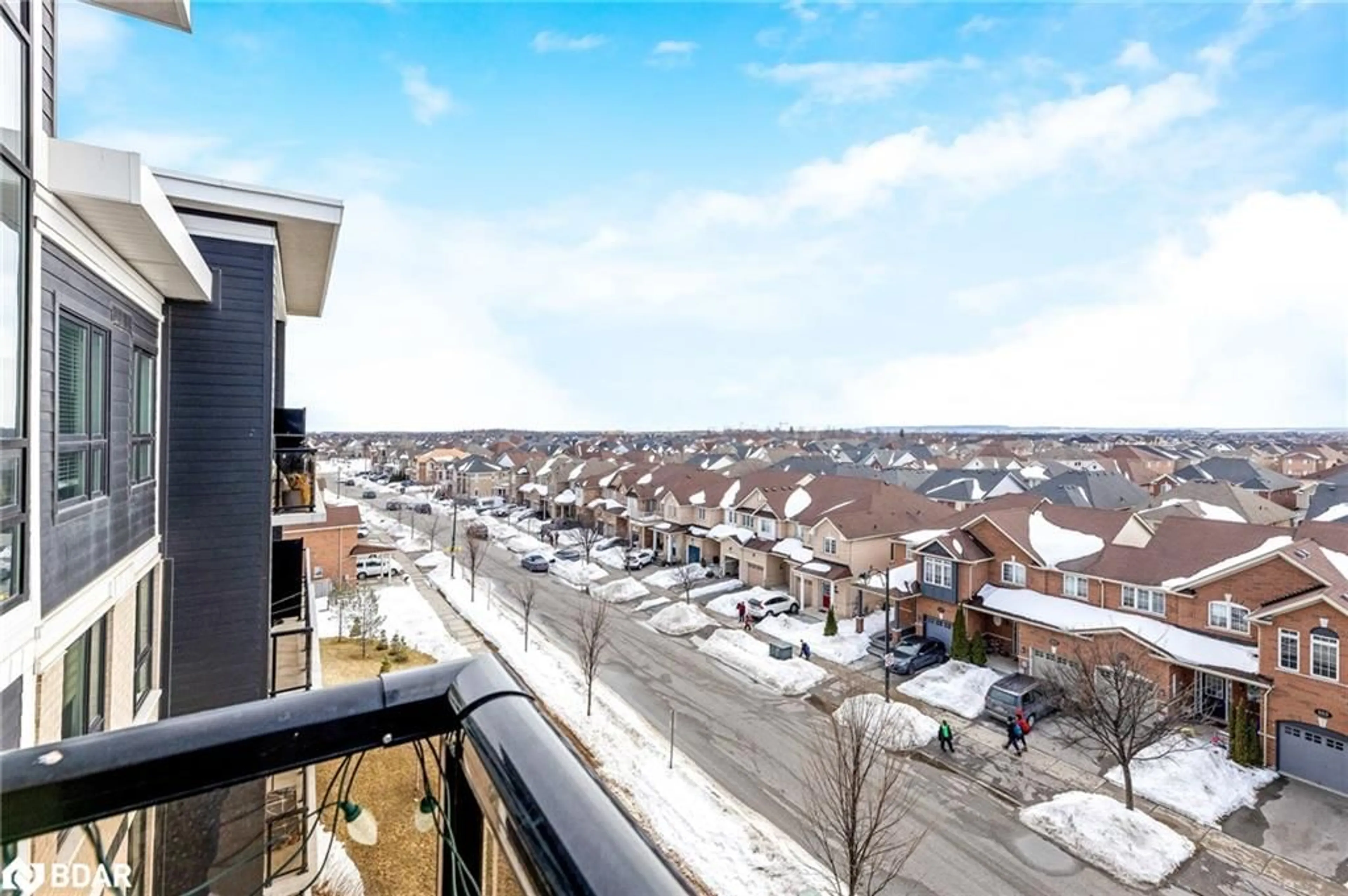 Balcony in the apartment, city buildings view from balcony for 650 Sauve Street St #507, Milton Ontario L9T 9A8