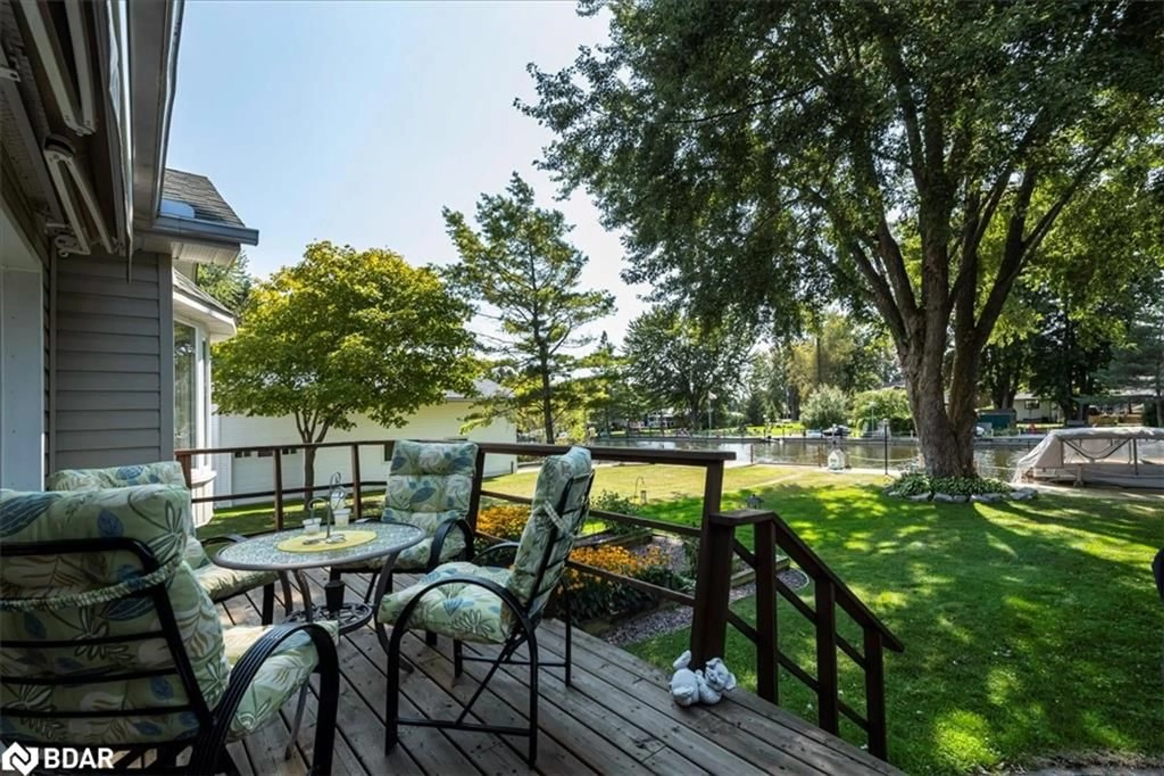 Patio, water/lake/river/ocean view for 18 Turtle Path, Brechin Ontario L0K 1B0