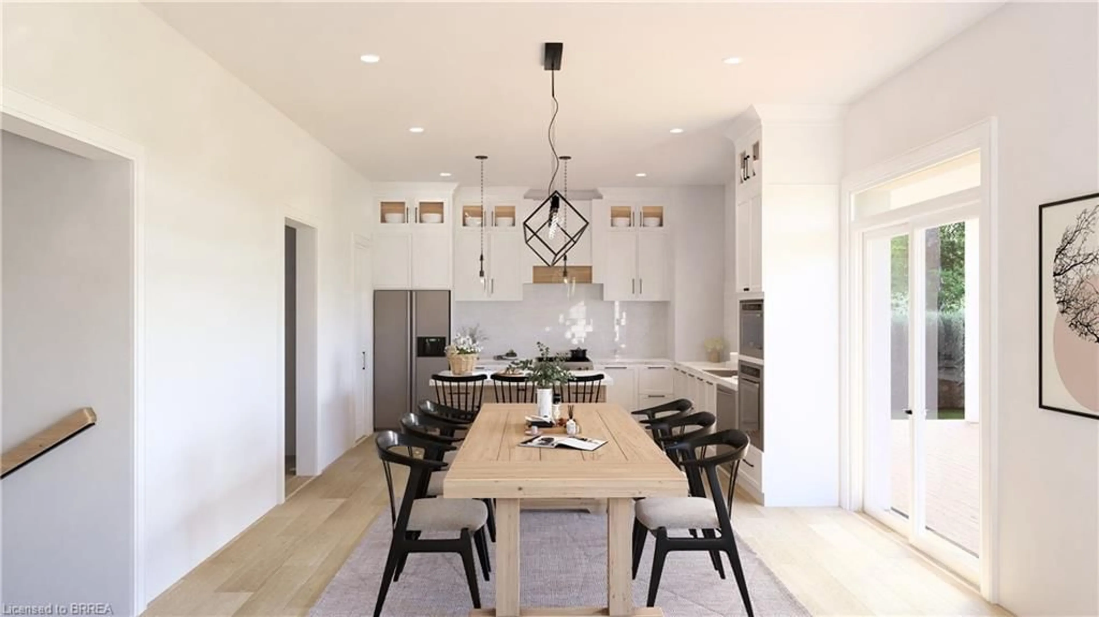 Open concept kitchen, ceramic/tile floor for 102 Oak Ave, Paris Ontario N3L 0J6
