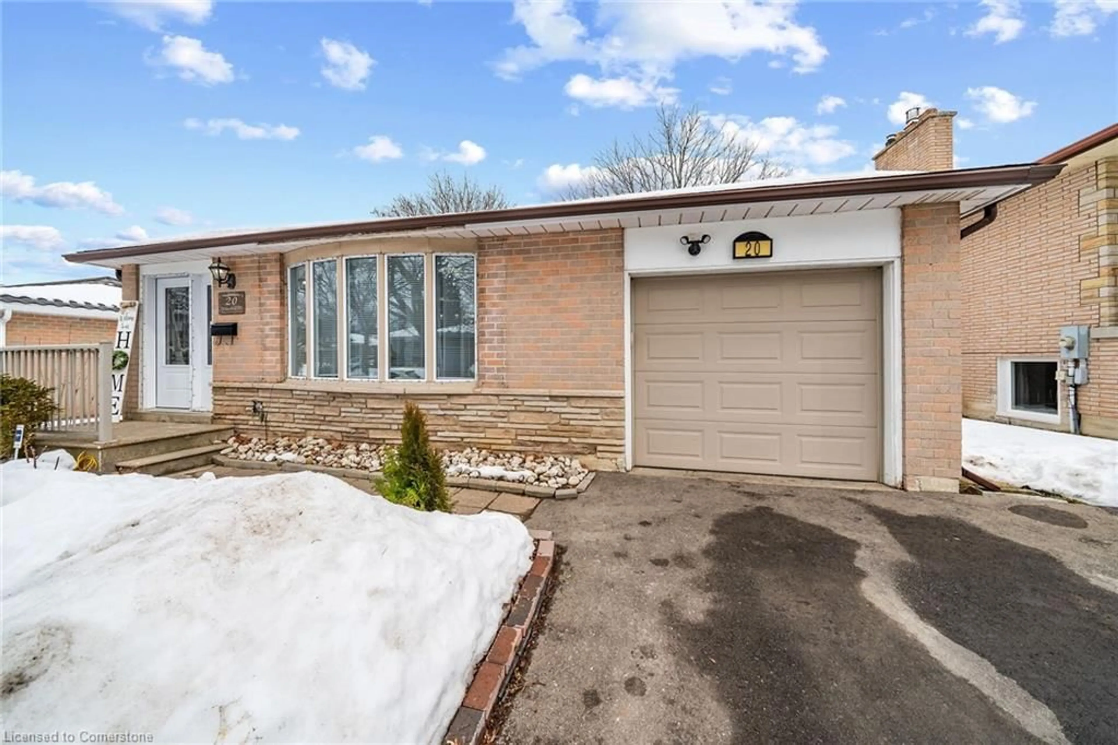 Home with brick exterior material, street for 20 Sprucehill Dr, Brantford Ontario N3R 3R6