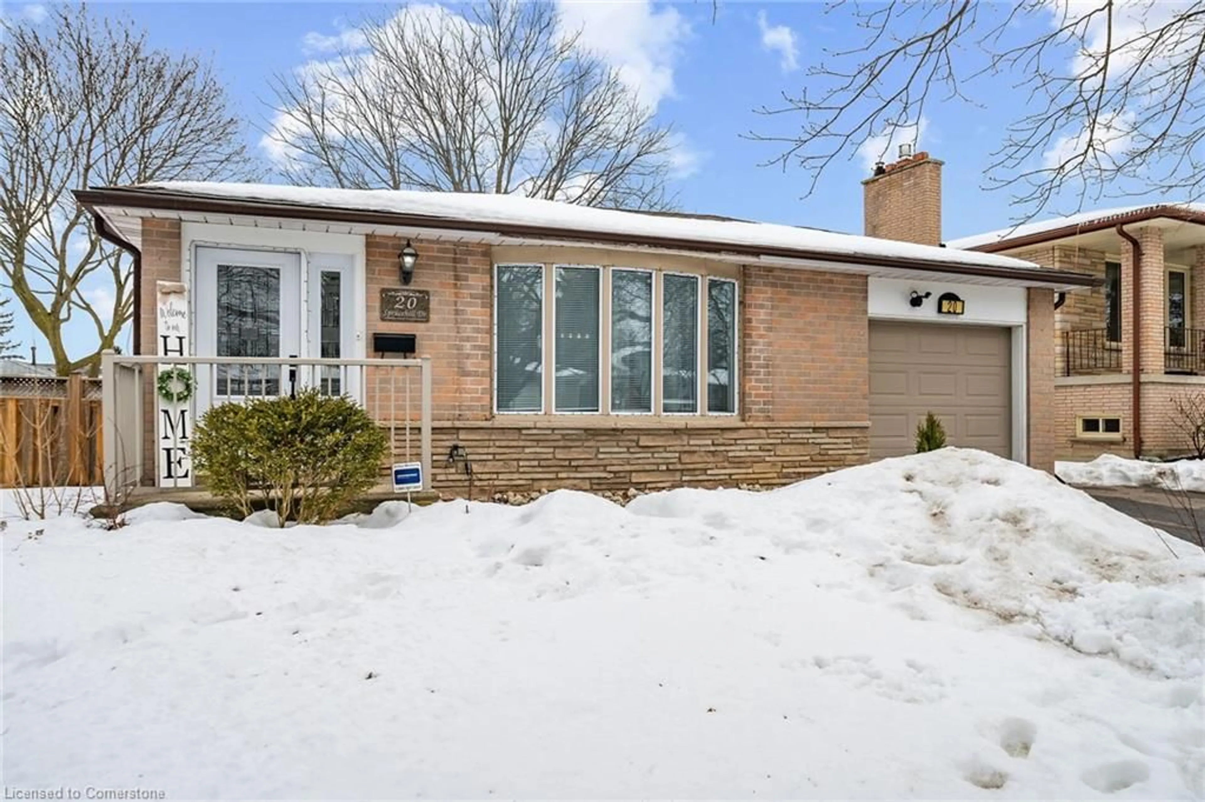 Home with brick exterior material, street for 20 Sprucehill Dr, Brantford Ontario N3R 3R6