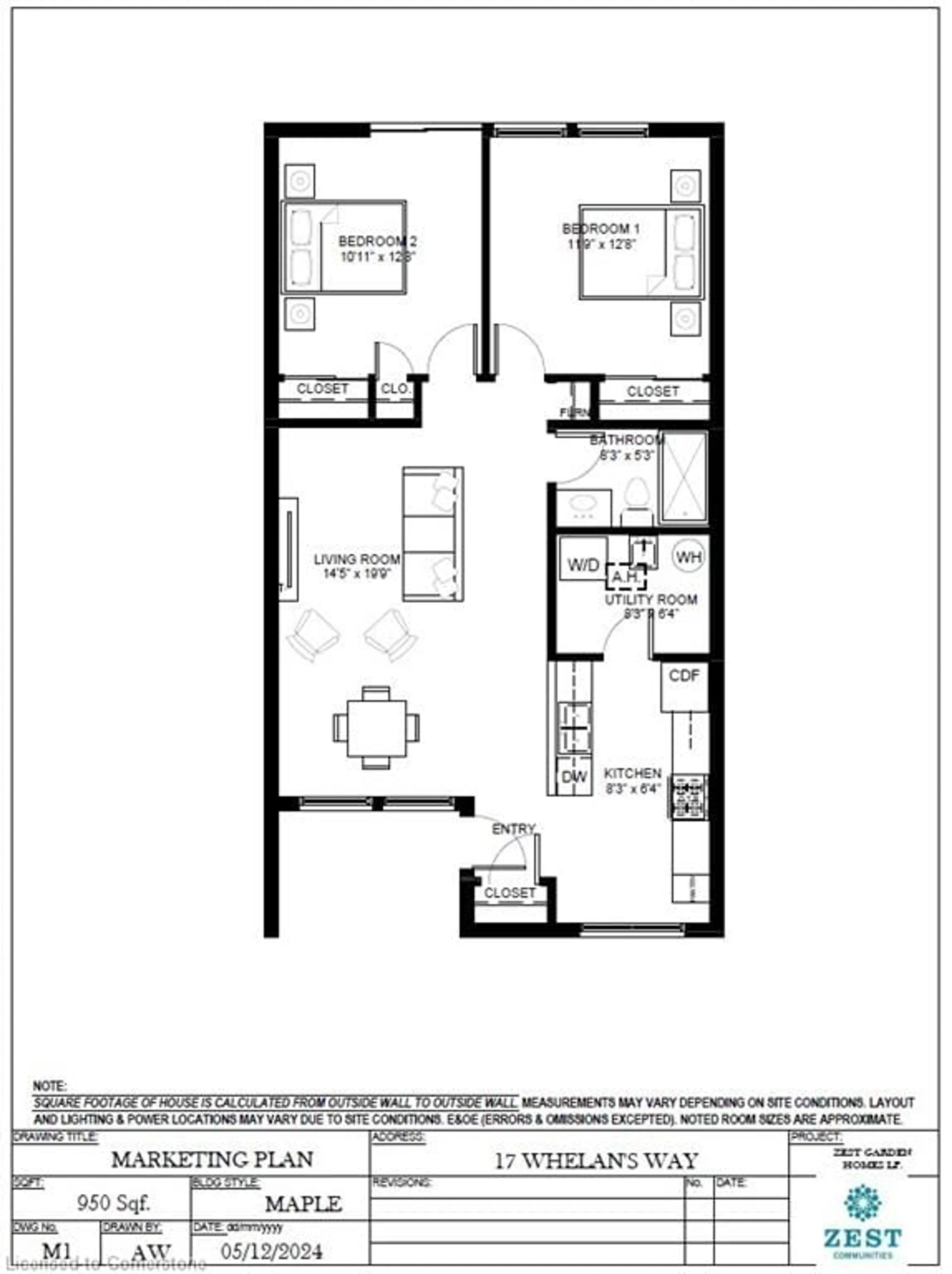 Floor plan for 17 Whelans Way, Hamilton Ontario L9B 1T8