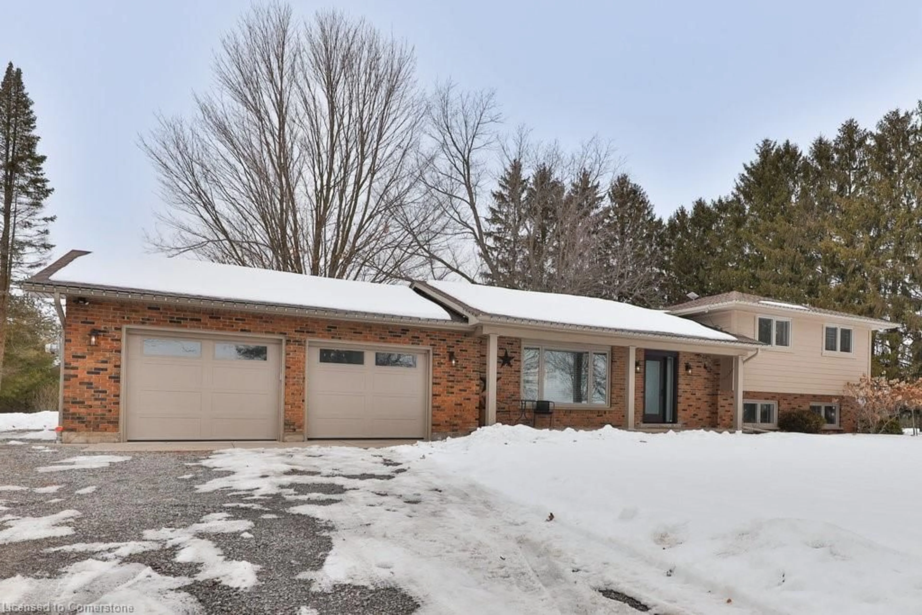 Home with brick exterior material, street for 71 Mclean School Rd, St. George Ontario N0E 1N0