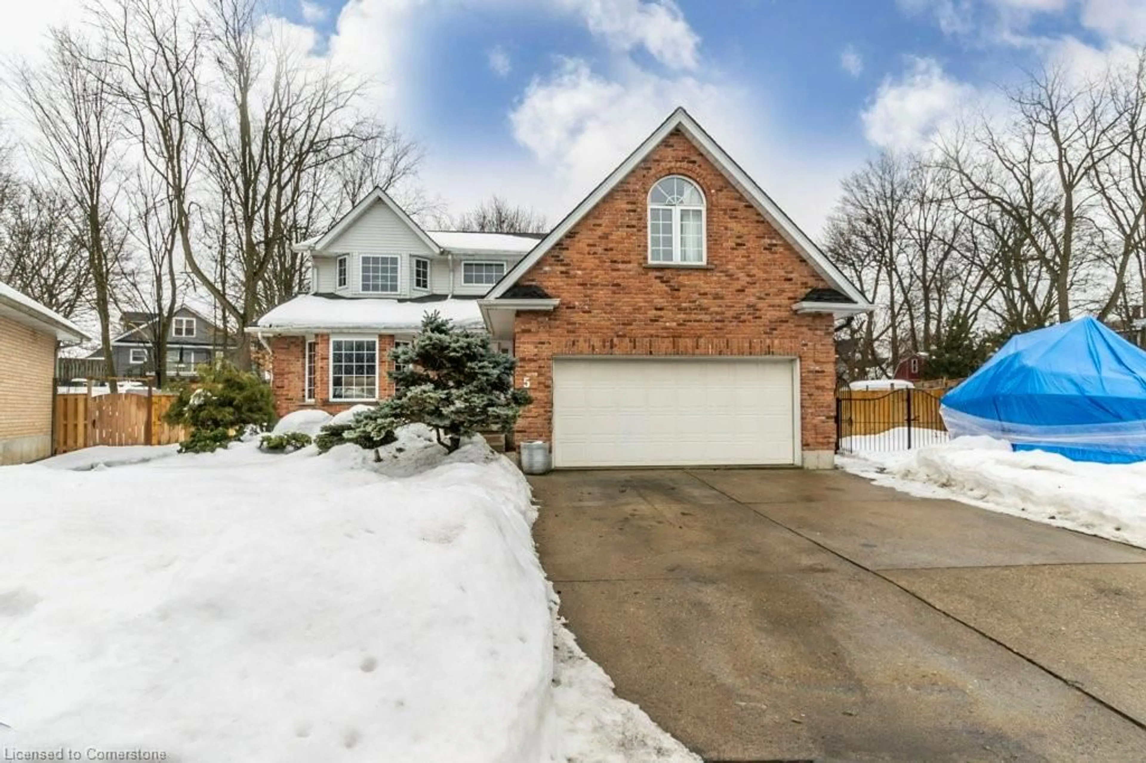 Home with brick exterior material, street for 5 John Blackwood Pl, Woodstock Ontario N4S 8Y3