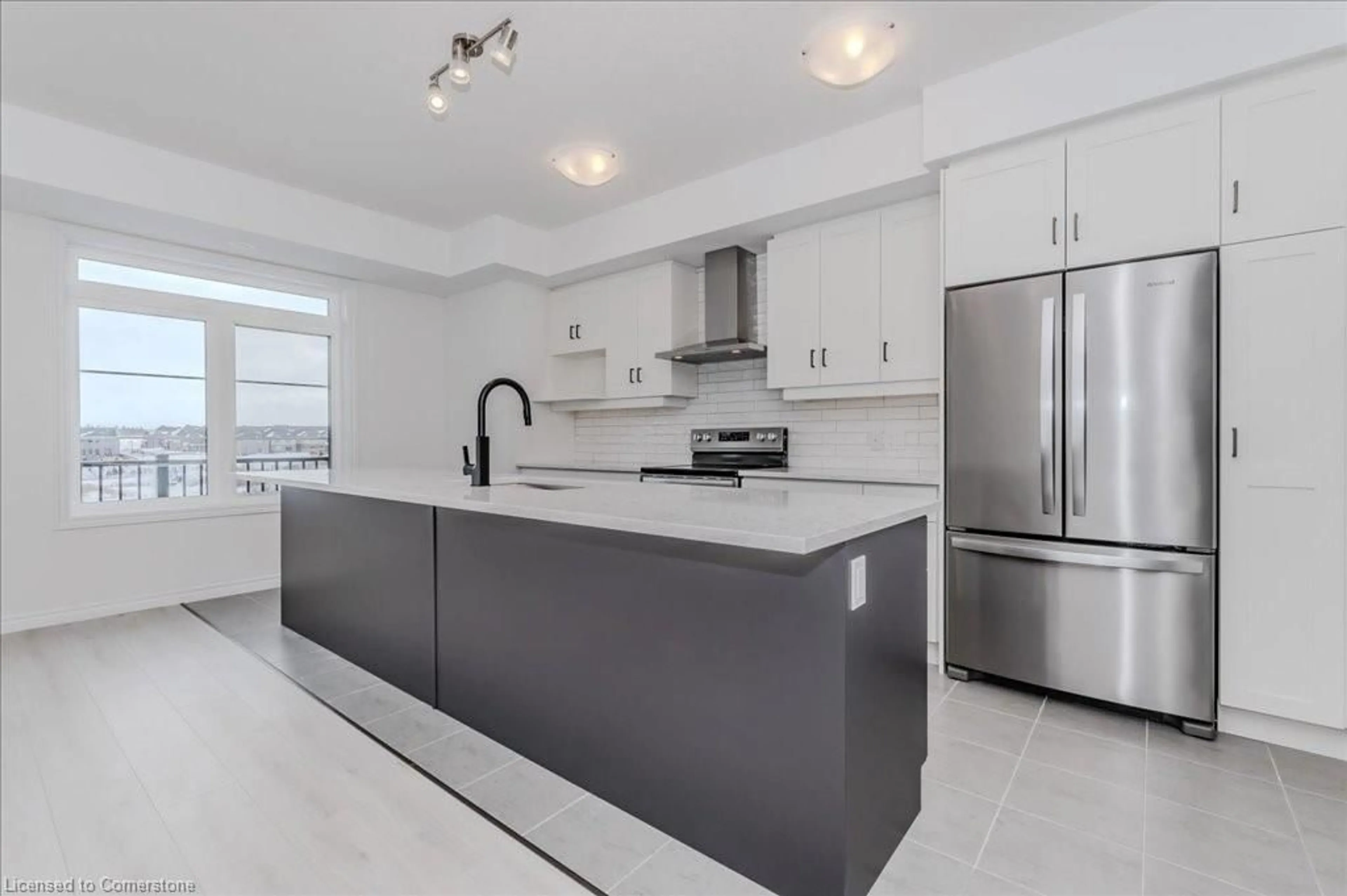 Open concept kitchen, ceramic/tile floor for 90 Lomond Lane, Kitchener Ontario N2R 0T6