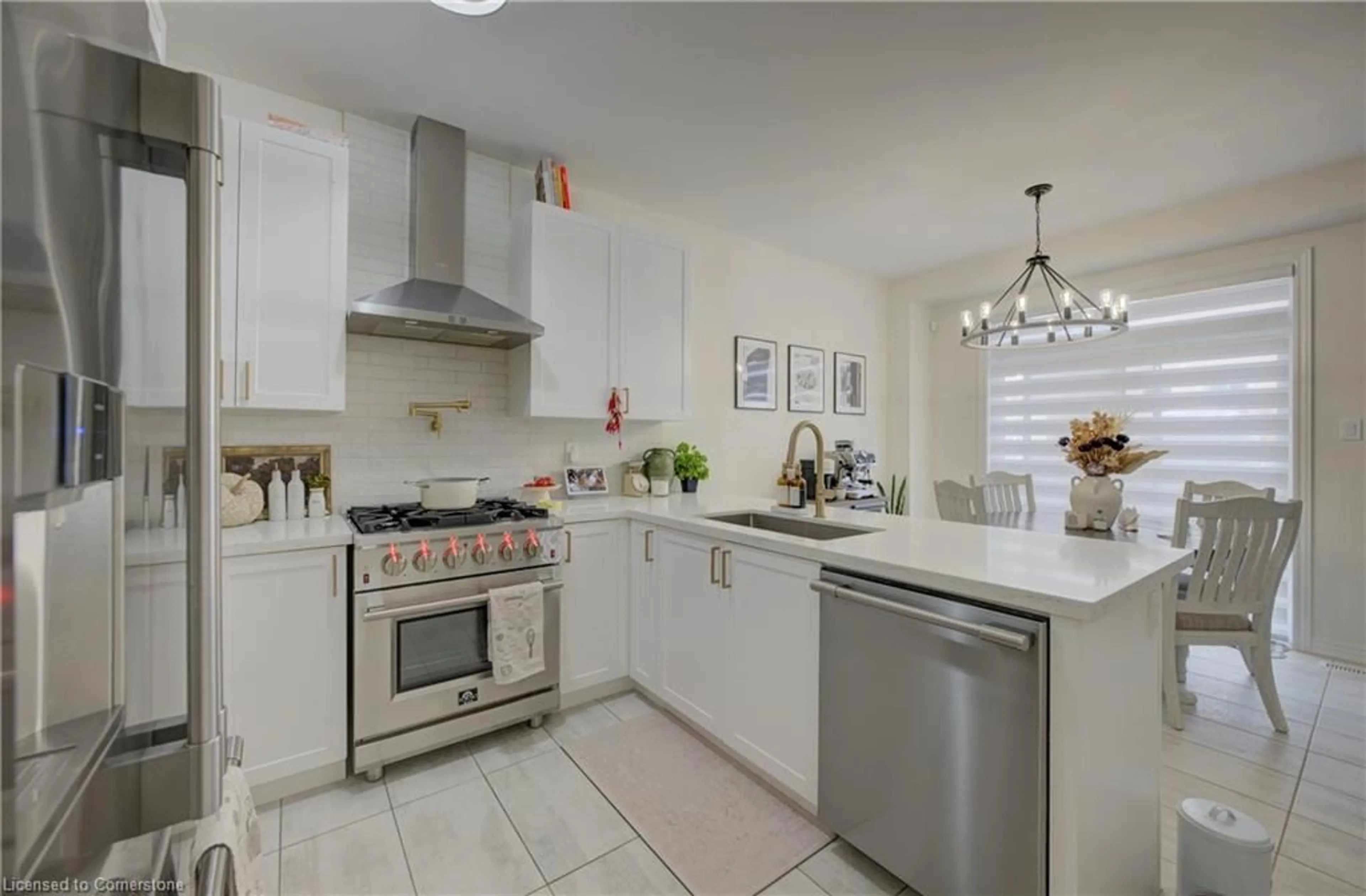 Open concept kitchen, ceramic/tile floor for 71 Dass Dr, Fergus Ontario N1M 0H9