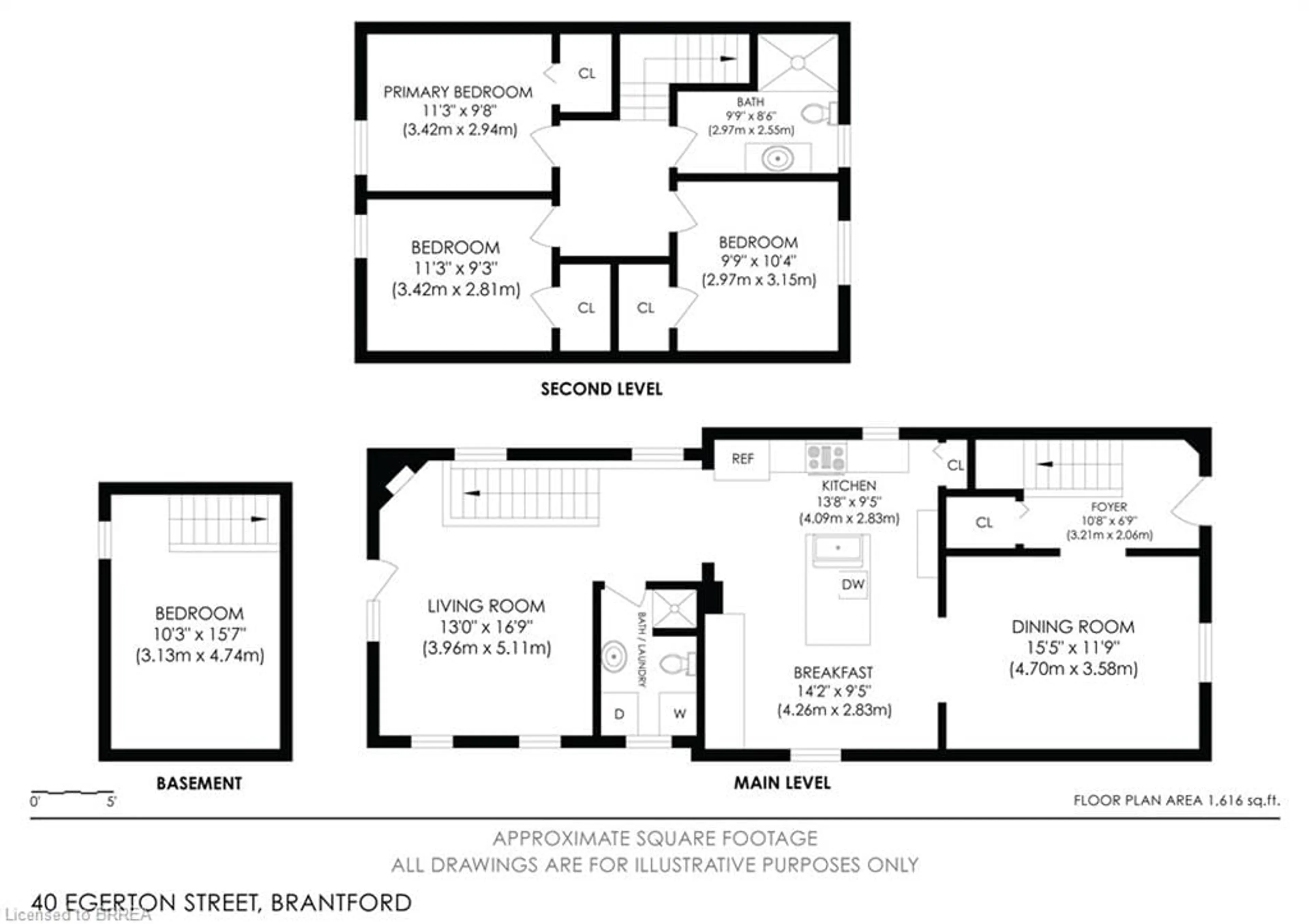 Floor plan for 40 Egerton St, Brantford Ontario N3T 4L5