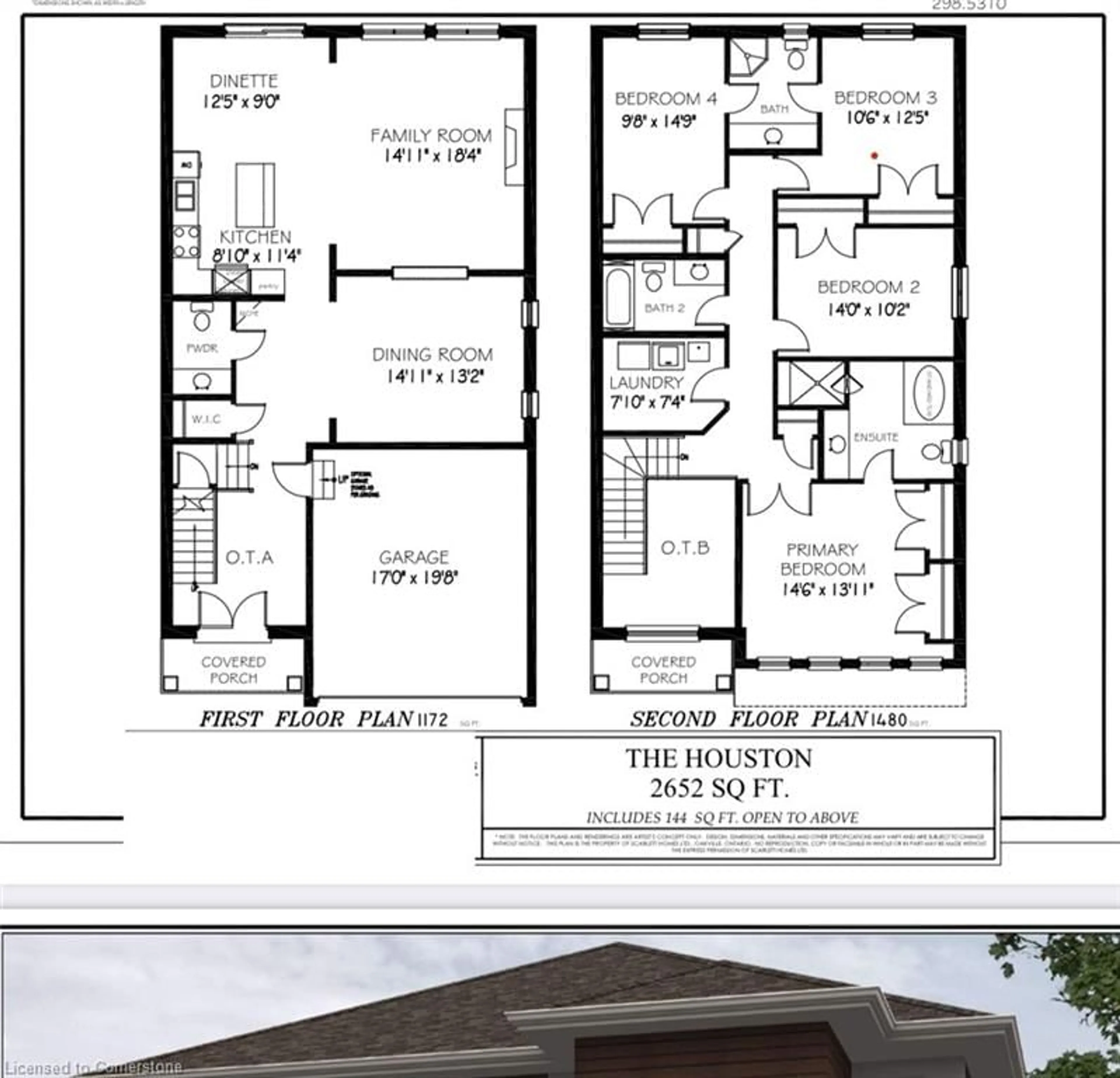 Floor plan for 307 Shady Oaks Trail #LOT 25, Hamilton Ontario L9B 2T3