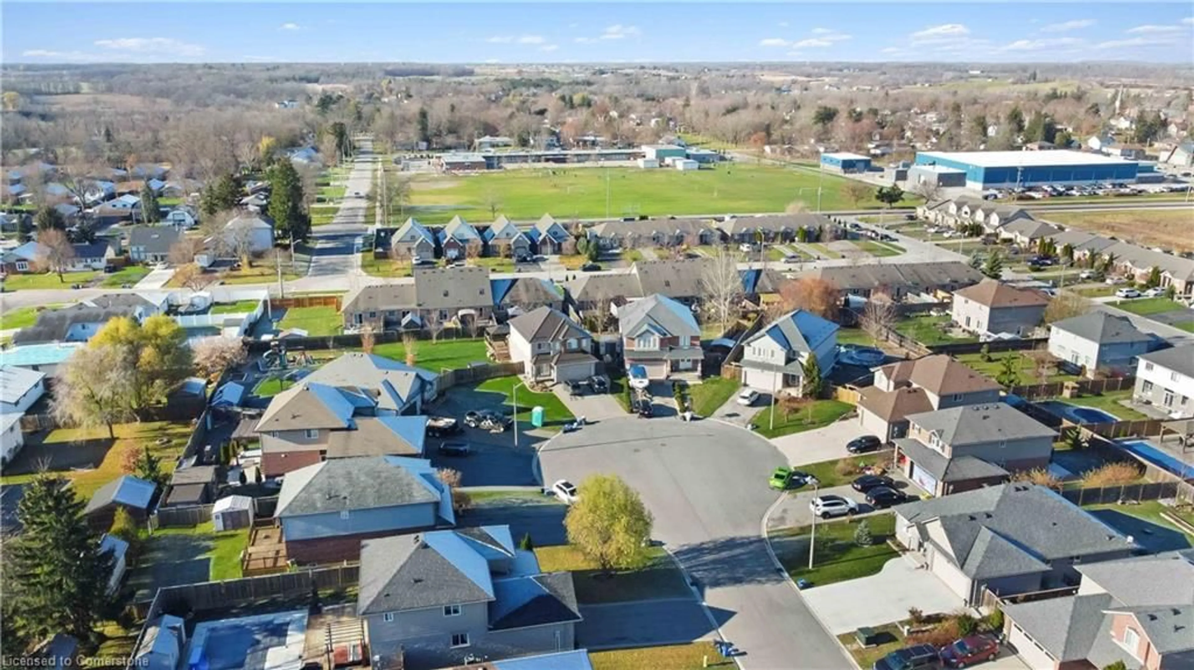 A pic from outside/outdoor area/front of a property/back of a property/a pic from drone, street for 14 Pike Creek Dr, Cayuga Ontario N0A 1E0