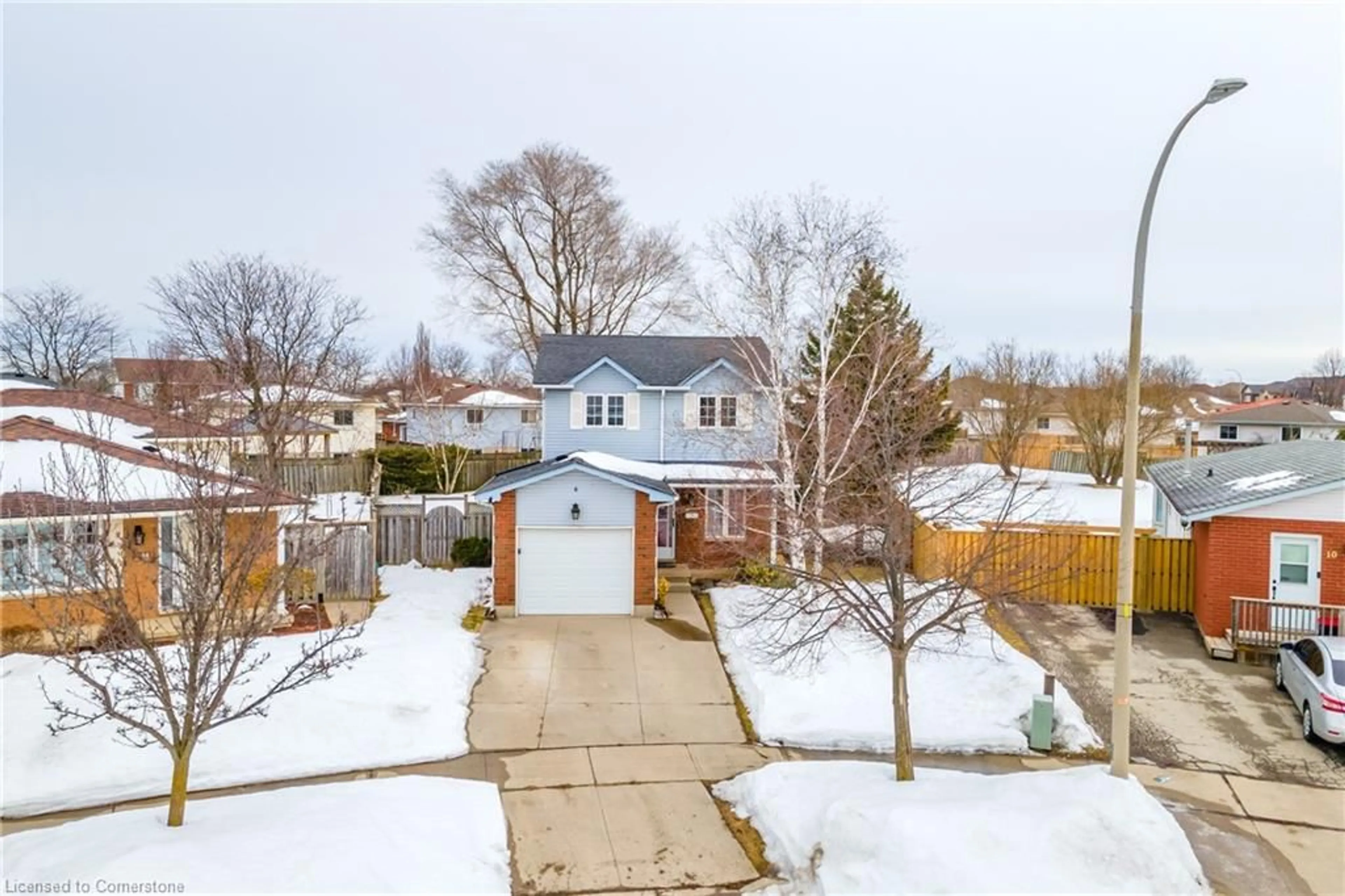 A pic from outside/outdoor area/front of a property/back of a property/a pic from drone, street for 12 Featherwood Cres, Stoney Creek Ontario L8J 3P5