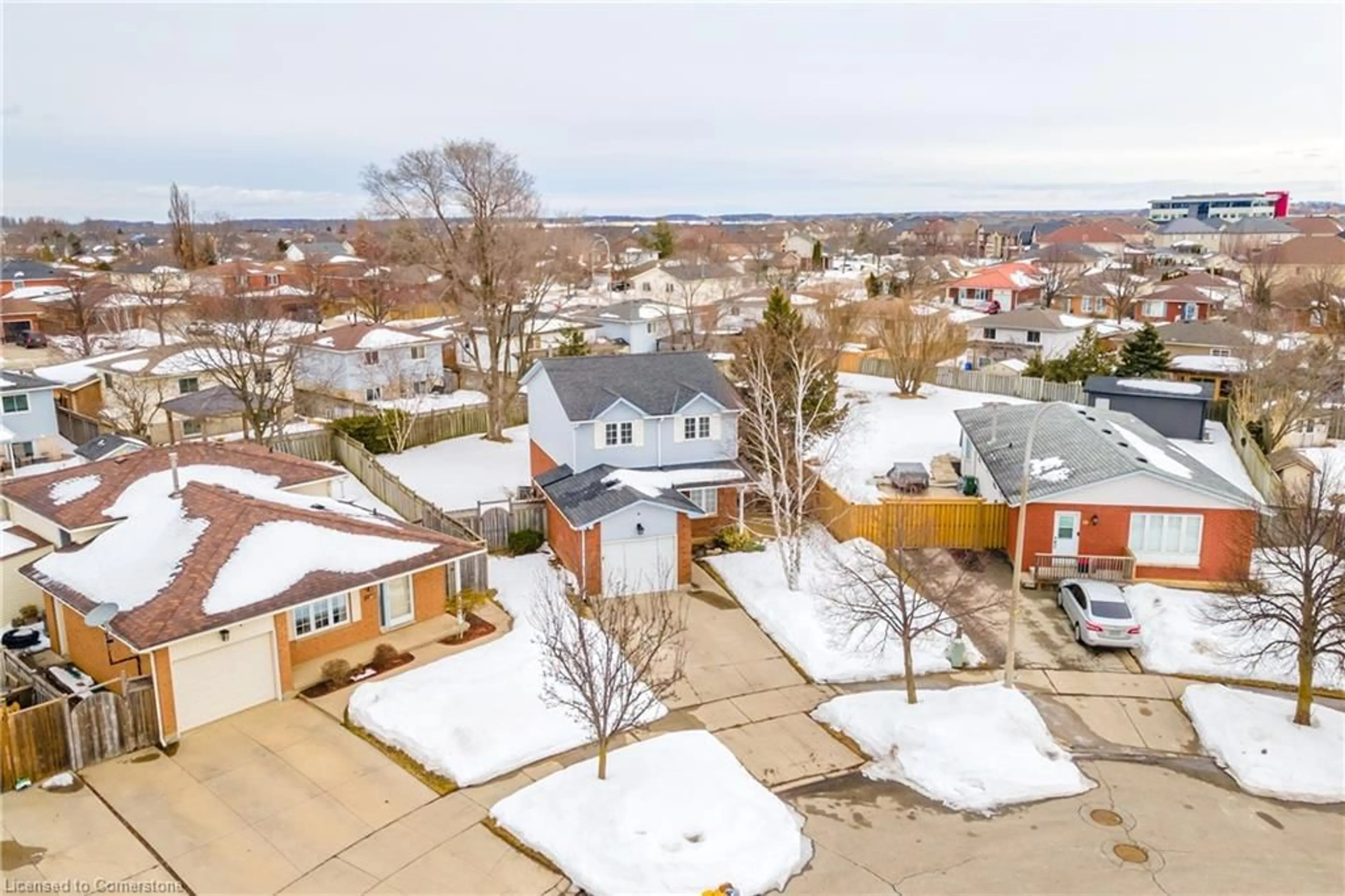 A pic from outside/outdoor area/front of a property/back of a property/a pic from drone, street for 12 Featherwood Cres, Stoney Creek Ontario L8J 3P5