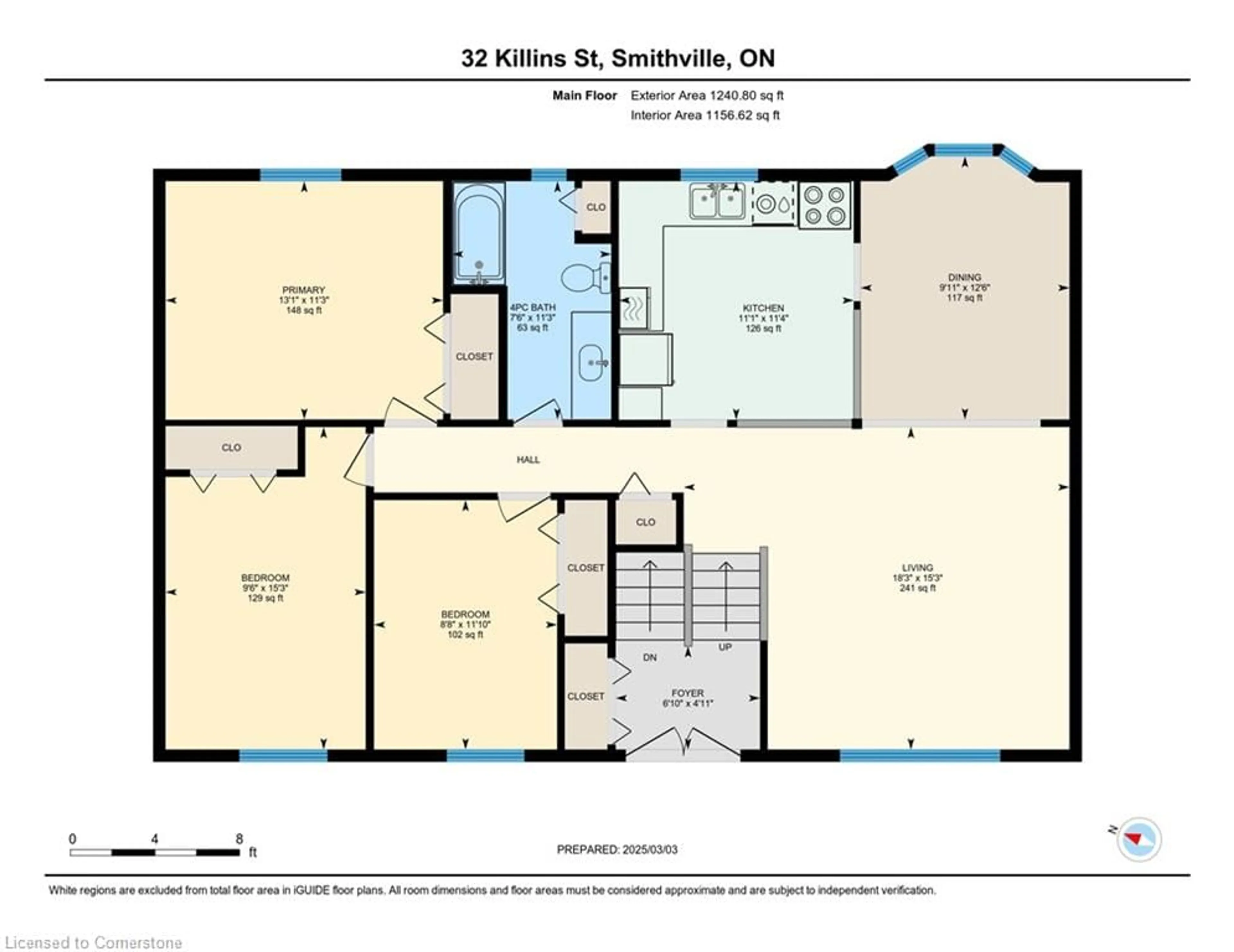 Floor plan for 32 Killins St, Smithville Ontario L0R 2A0