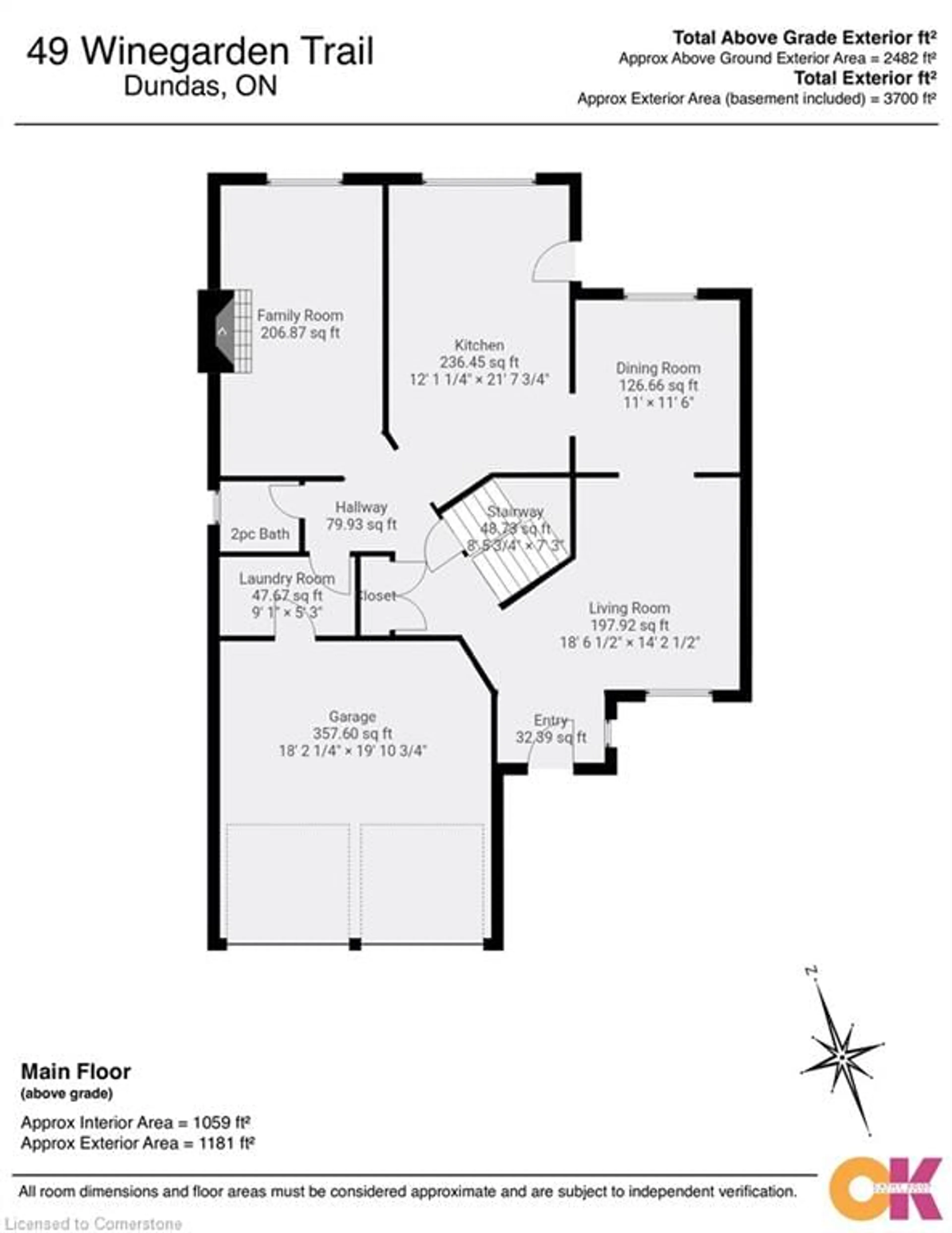 Floor plan for 49 Winegarden Trail, Dundas Ontario L9H 7M1