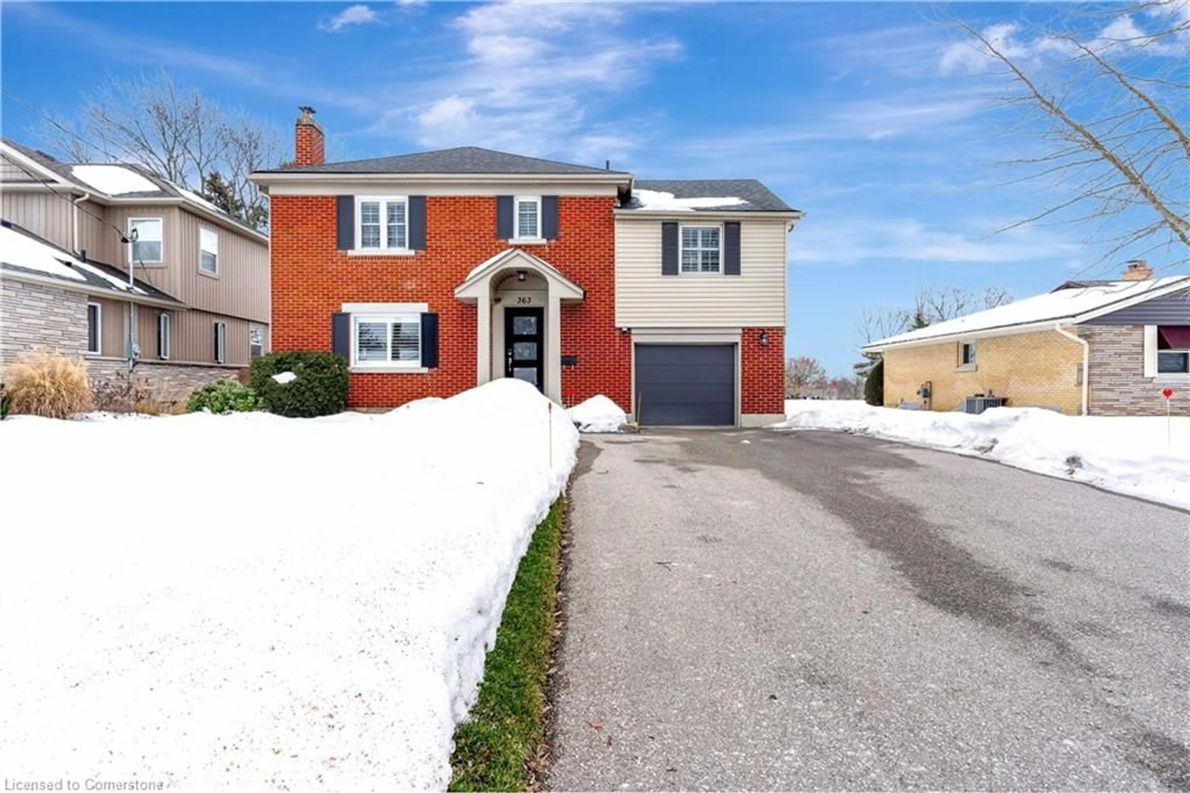 Home with brick exterior material, street for 363 Highland Pk, Cambridge Ontario N3H 3H8