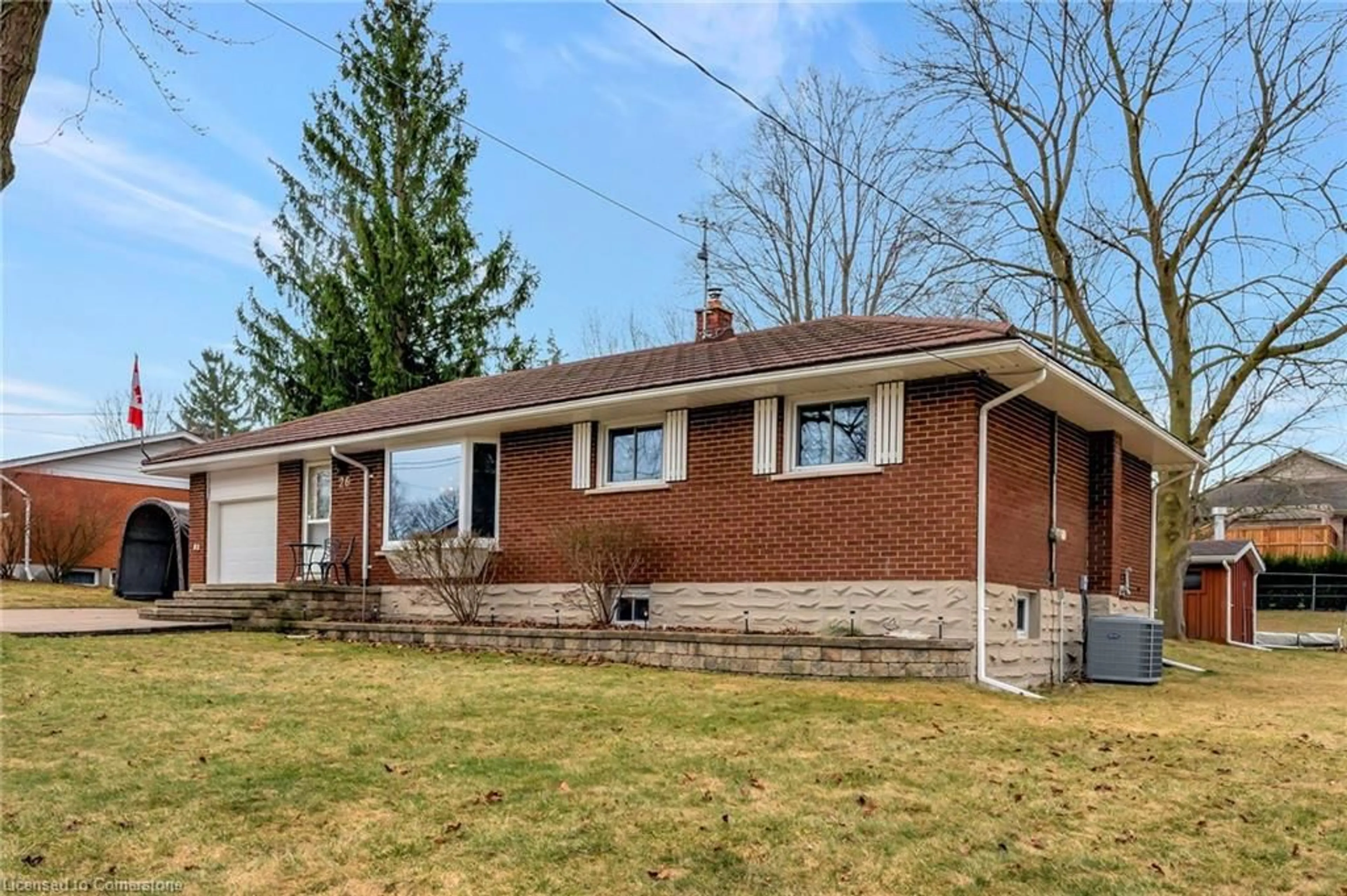 Home with brick exterior material, street for 26 Thompson St, Ayr Ontario N0B 1E0