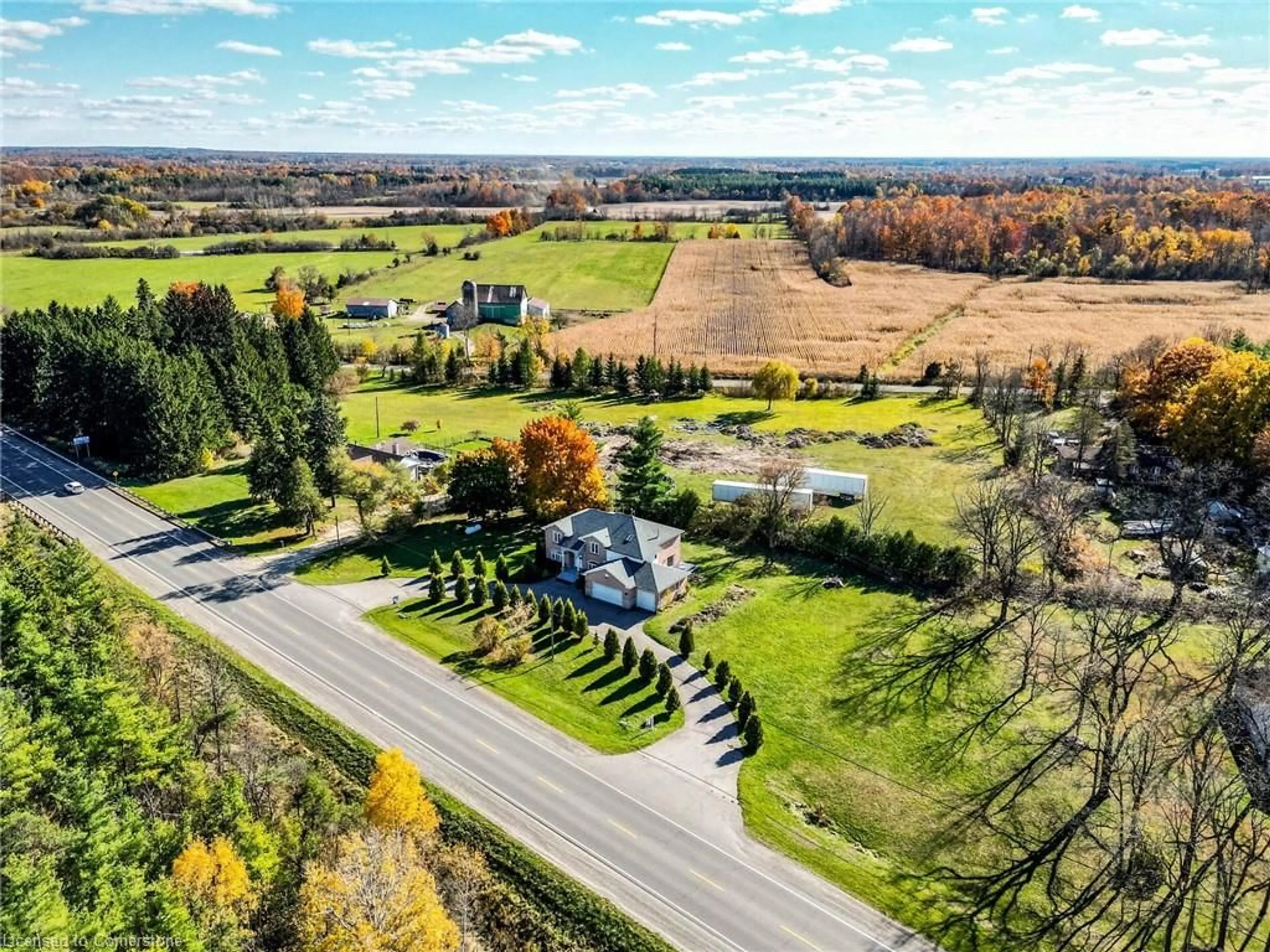 A pic from outside/outdoor area/front of a property/back of a property/a pic from drone, unknown for 891 Highway 8, Flamborough Ontario L9H 5E1