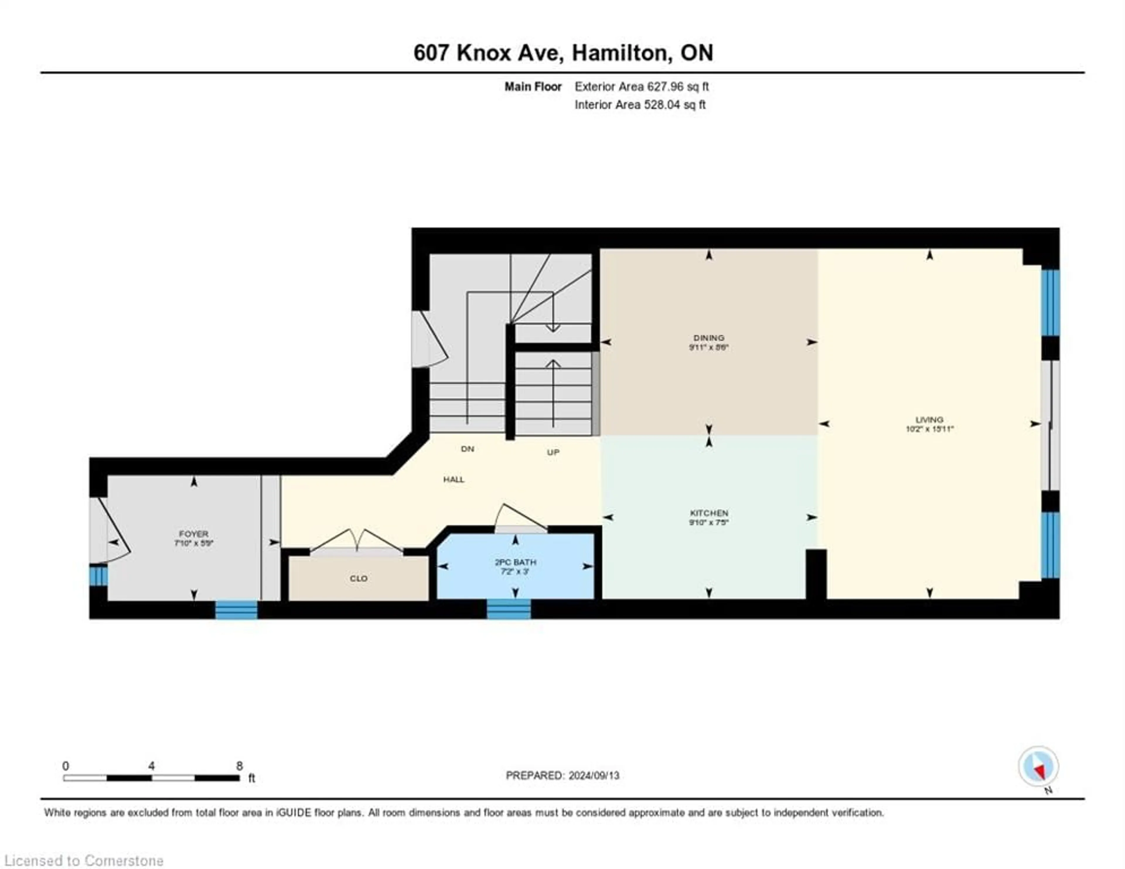 Floor plan for 607 Knox Ave, Hamilton Ontario L8H 6K2