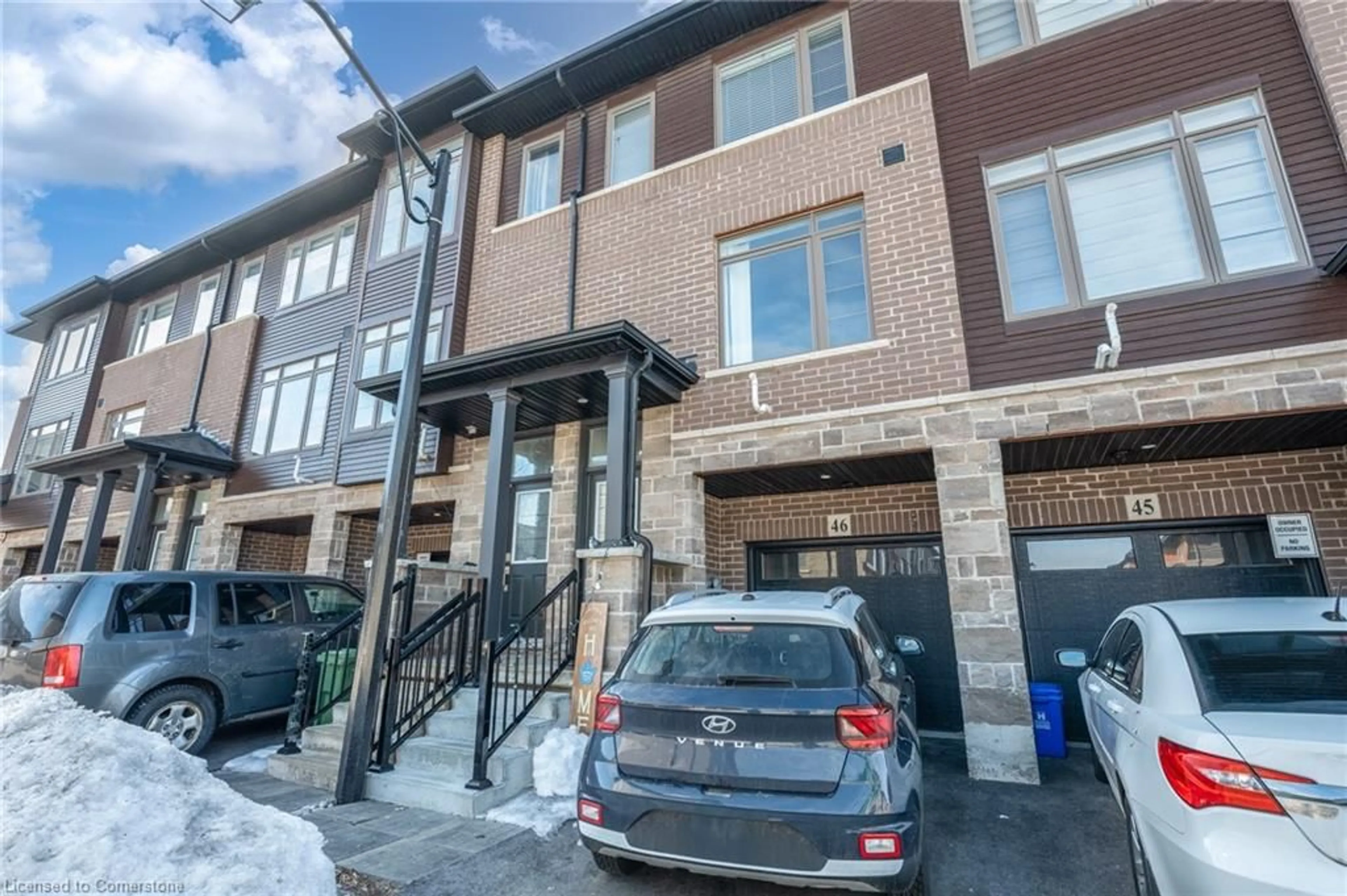 Home with brick exterior material, street for 61 Soho St #46, Stoney Creek Ontario L8J 0M6