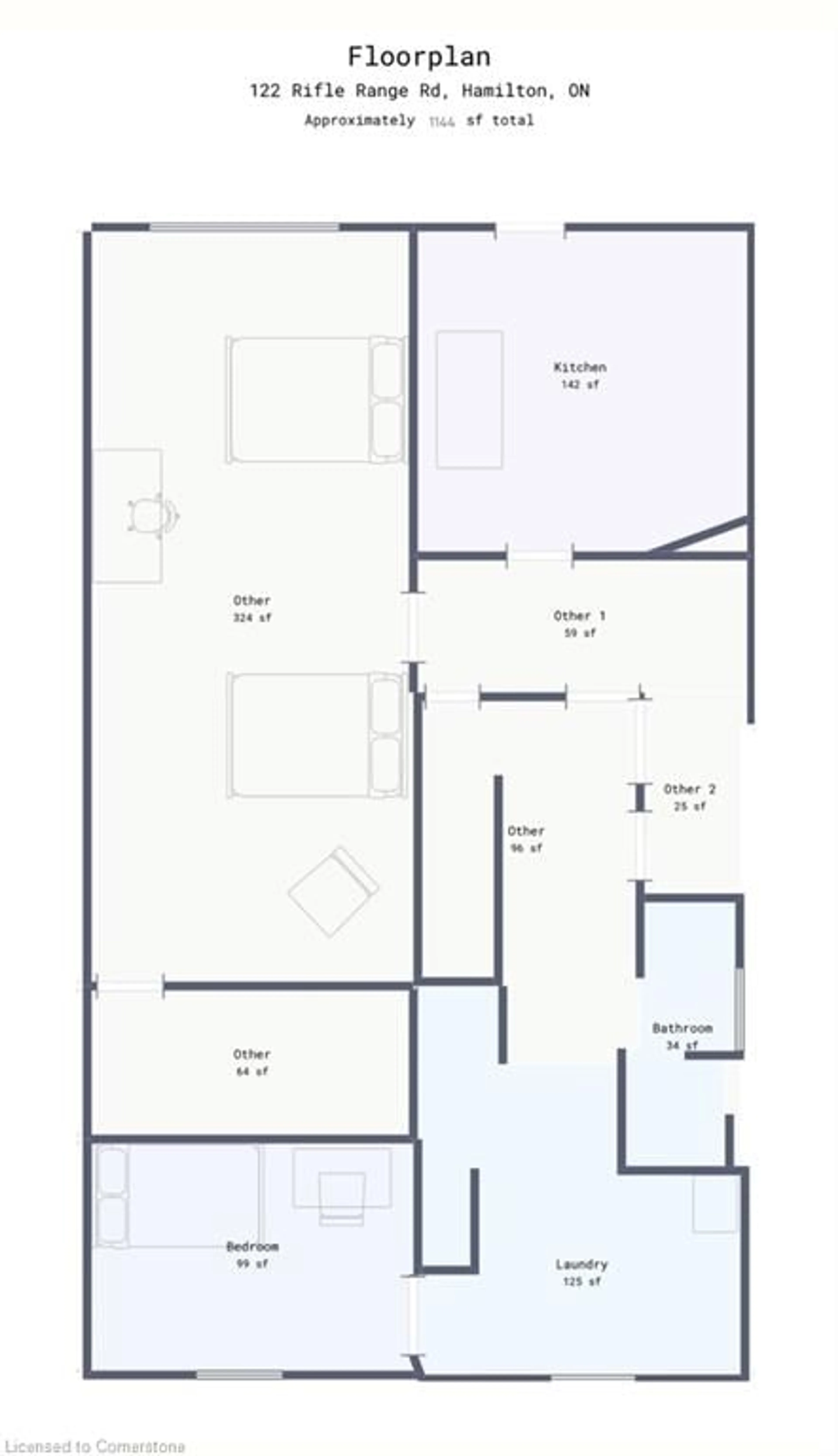 Floor plan for 122 Rifle Range Rd, Hamilton Ontario L8S 3B6