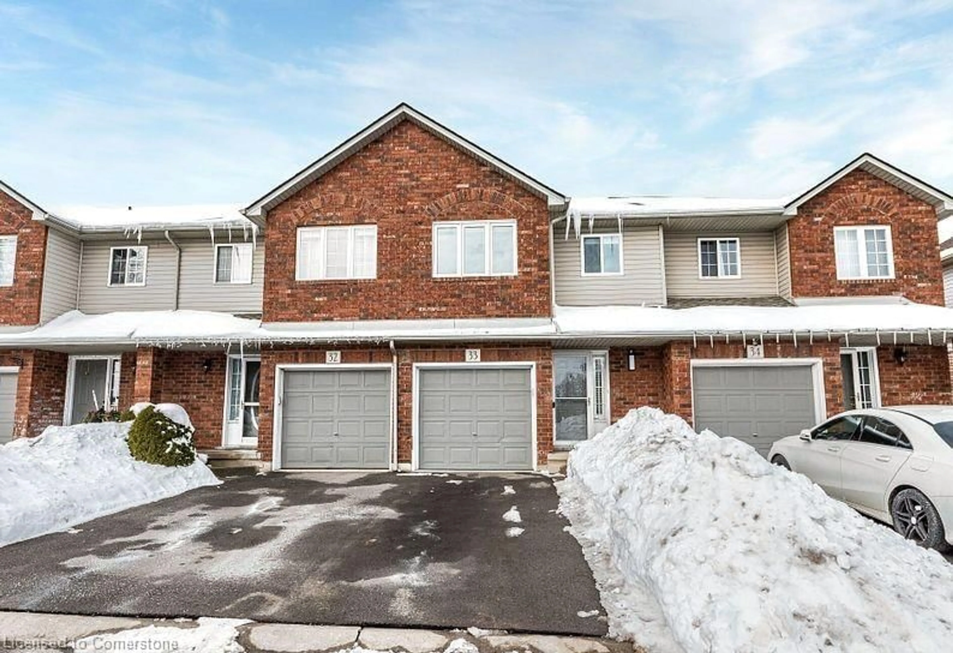 Home with brick exterior material, street for 134 Terni Blvd #33, Hamilton Ontario L8W 3Z1