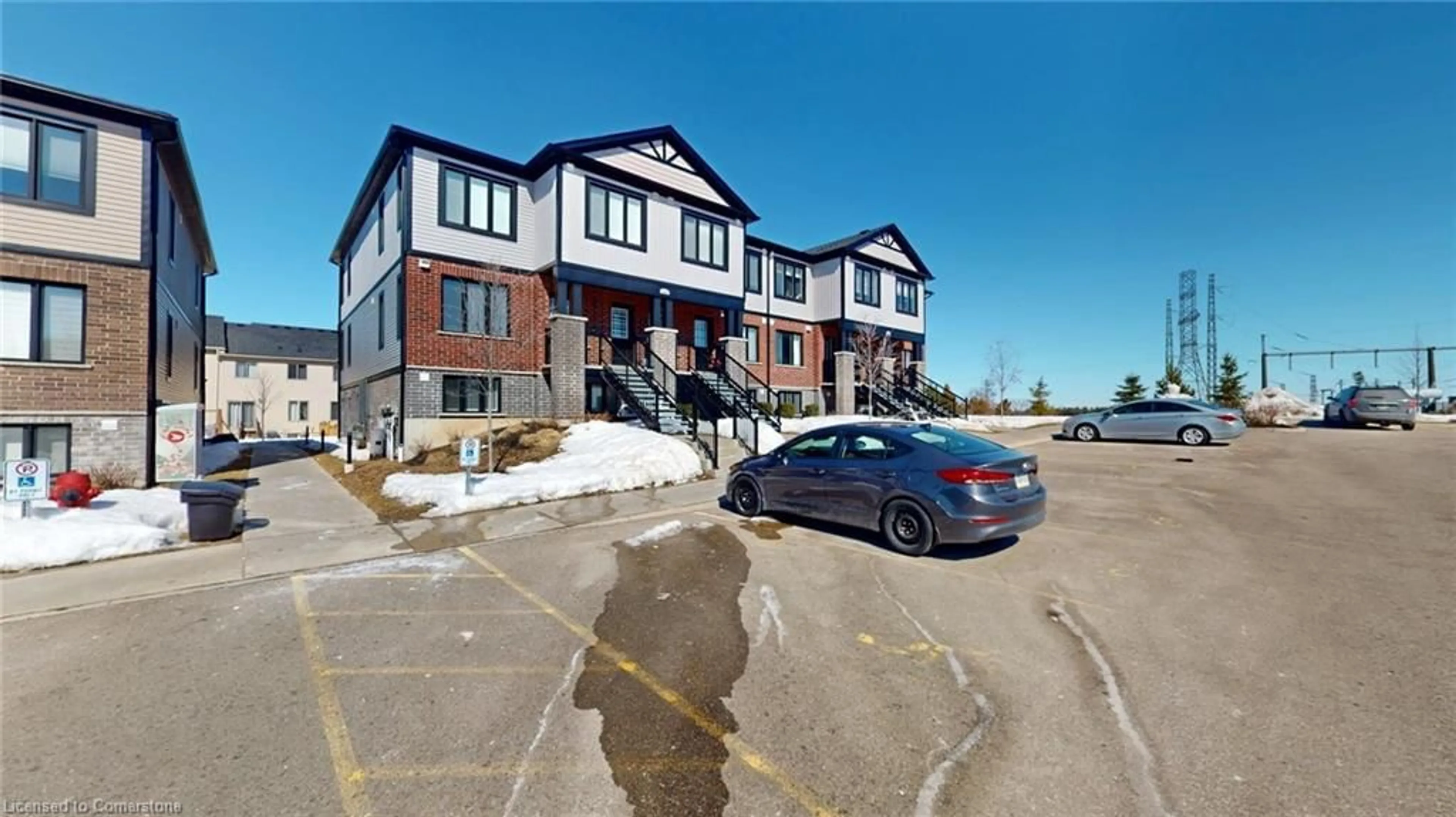 A pic from outside/outdoor area/front of a property/back of a property/a pic from drone, building for 160 Rochefort St #D11, Kitchener Ontario N2R 0L3