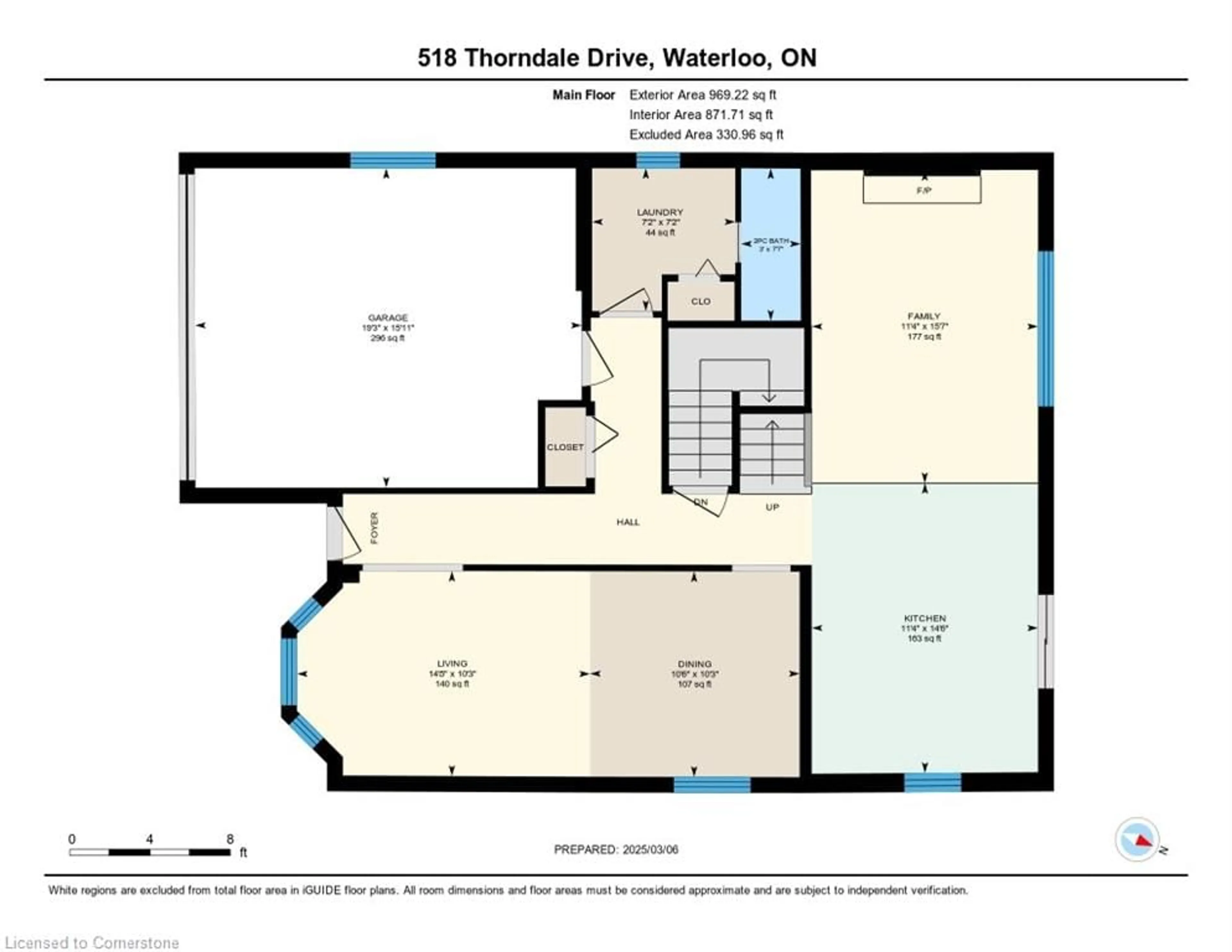 Floor plan for 518 Thorndale Dr, Waterloo Ontario N2T 2A8