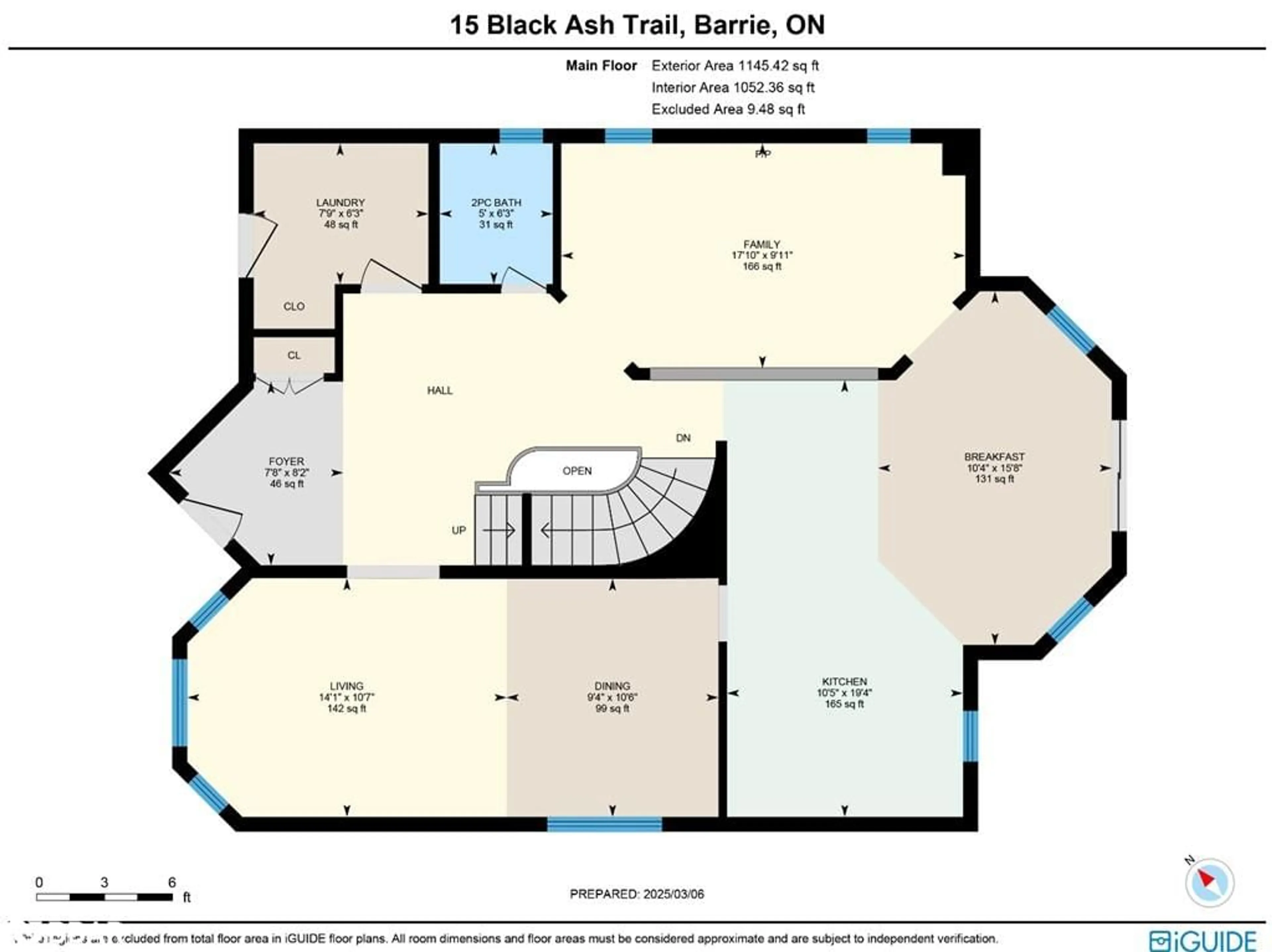 Floor plan for 15 Black Ash Trail, Barrie Ontario L4N 3K2