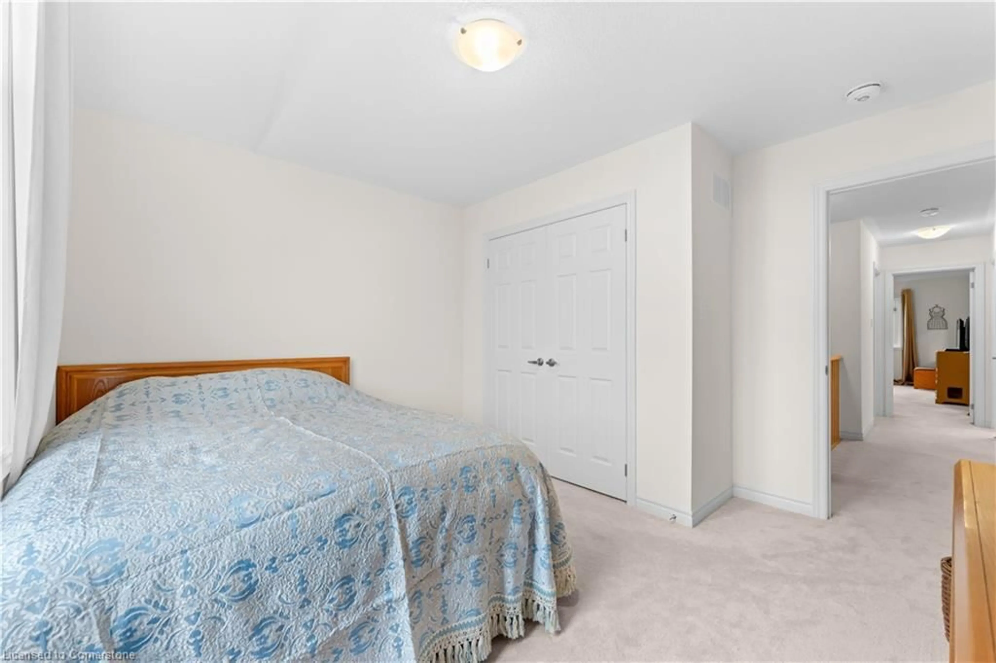 Bedroom with bed, carpet floor for 39 Spicer St, Fergus Ontario N1M 0H9
