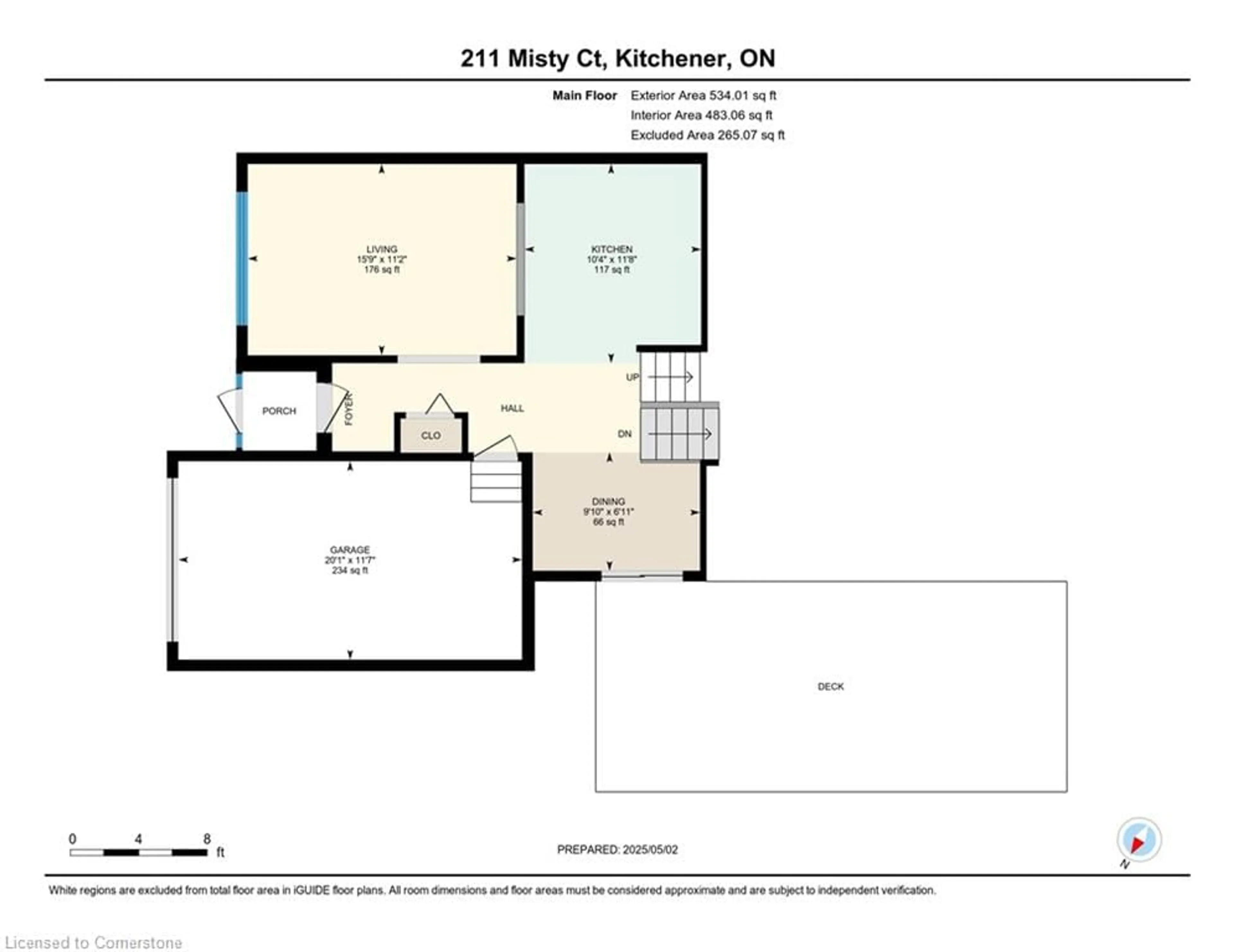 Floor plan for 211 Misty Crt, Kitchener Ontario N2B 3V4
