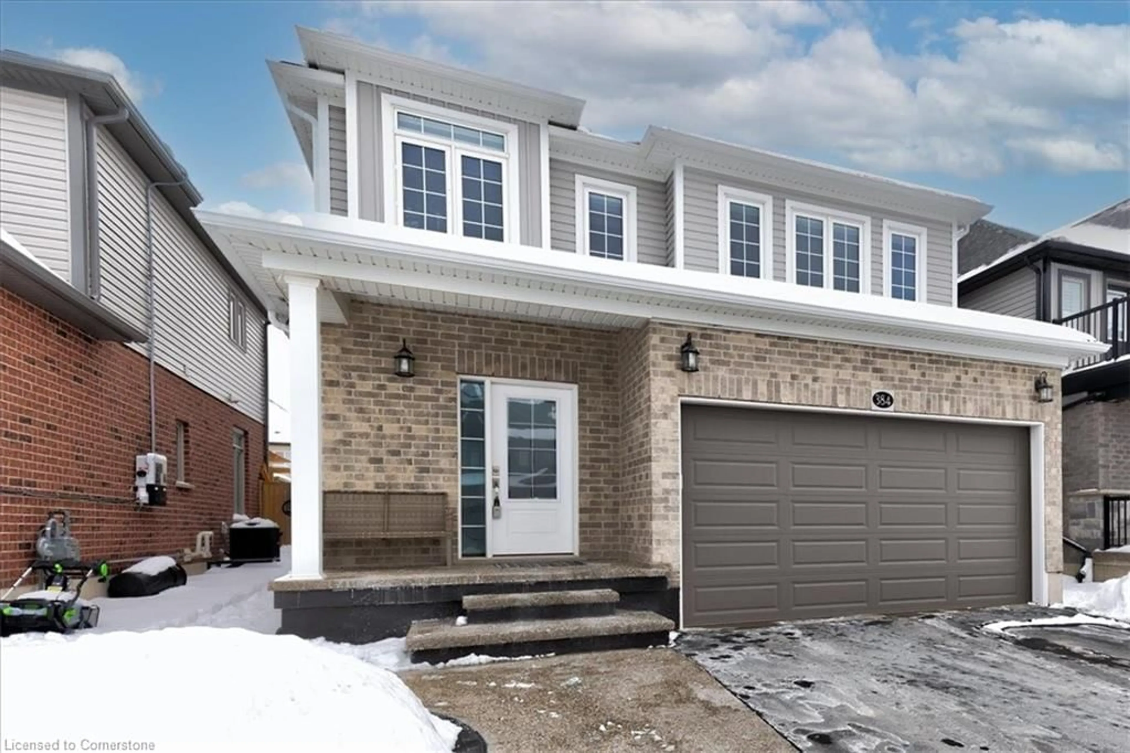 Home with brick exterior material, street for 384 Freure Dr, Cambridge Ontario N1S 0B5