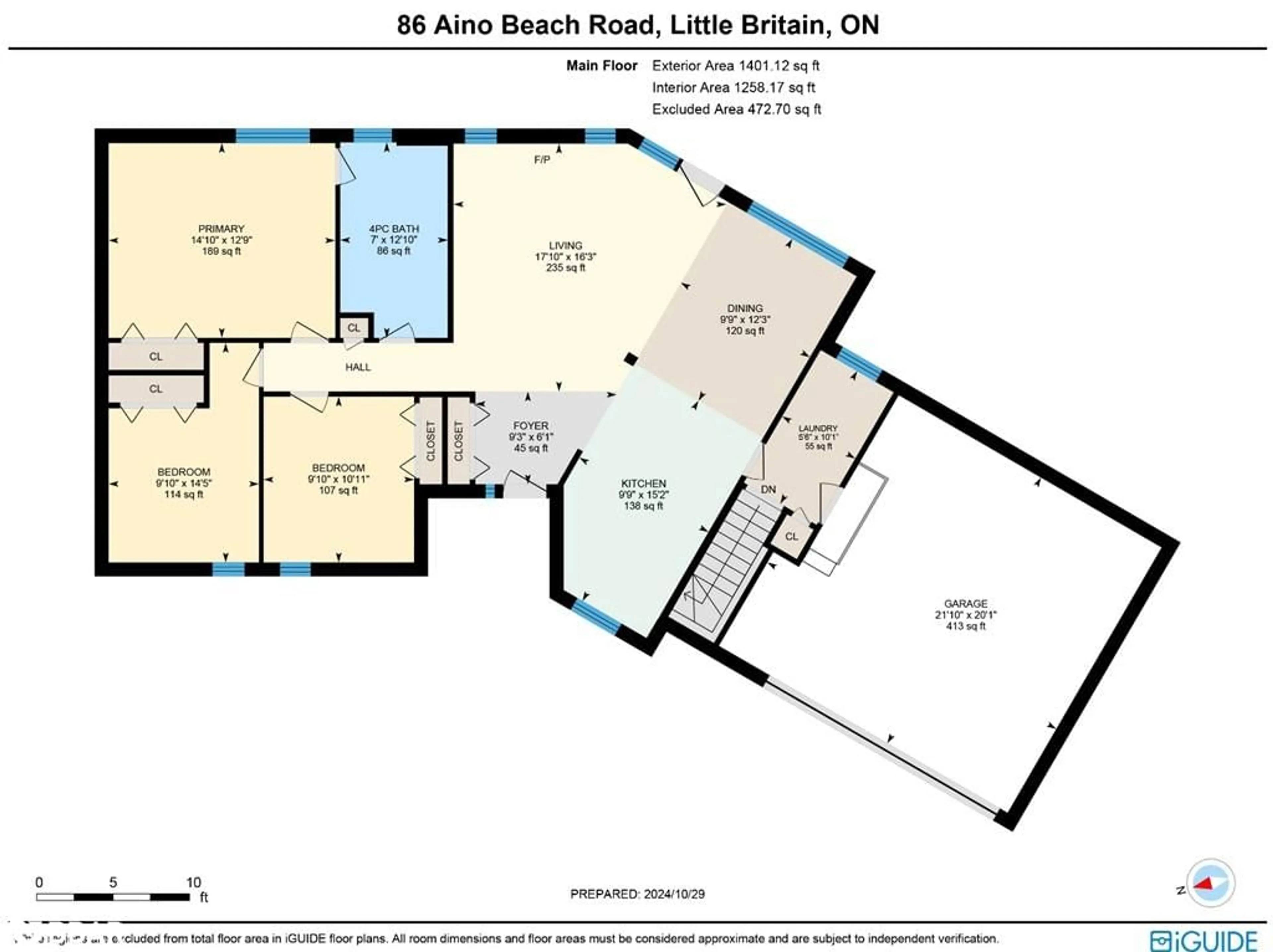 Floor plan for 86 Aino Beach Rd, Mariposa Ontario K0M 2C0