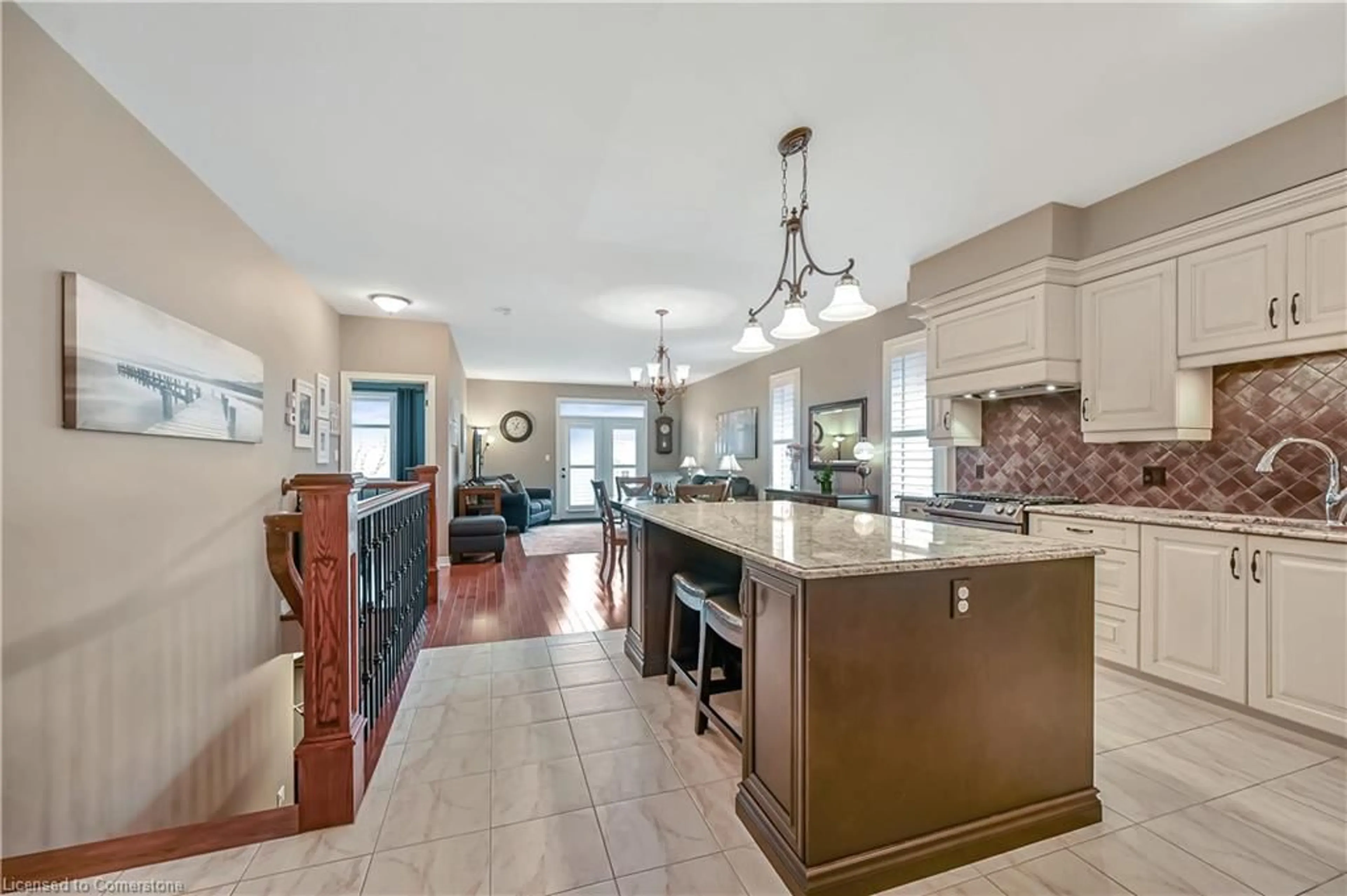 Open concept kitchen, ceramic/tile floor for 26 Manorwood Dr, Smithville Ontario L0R 2A0