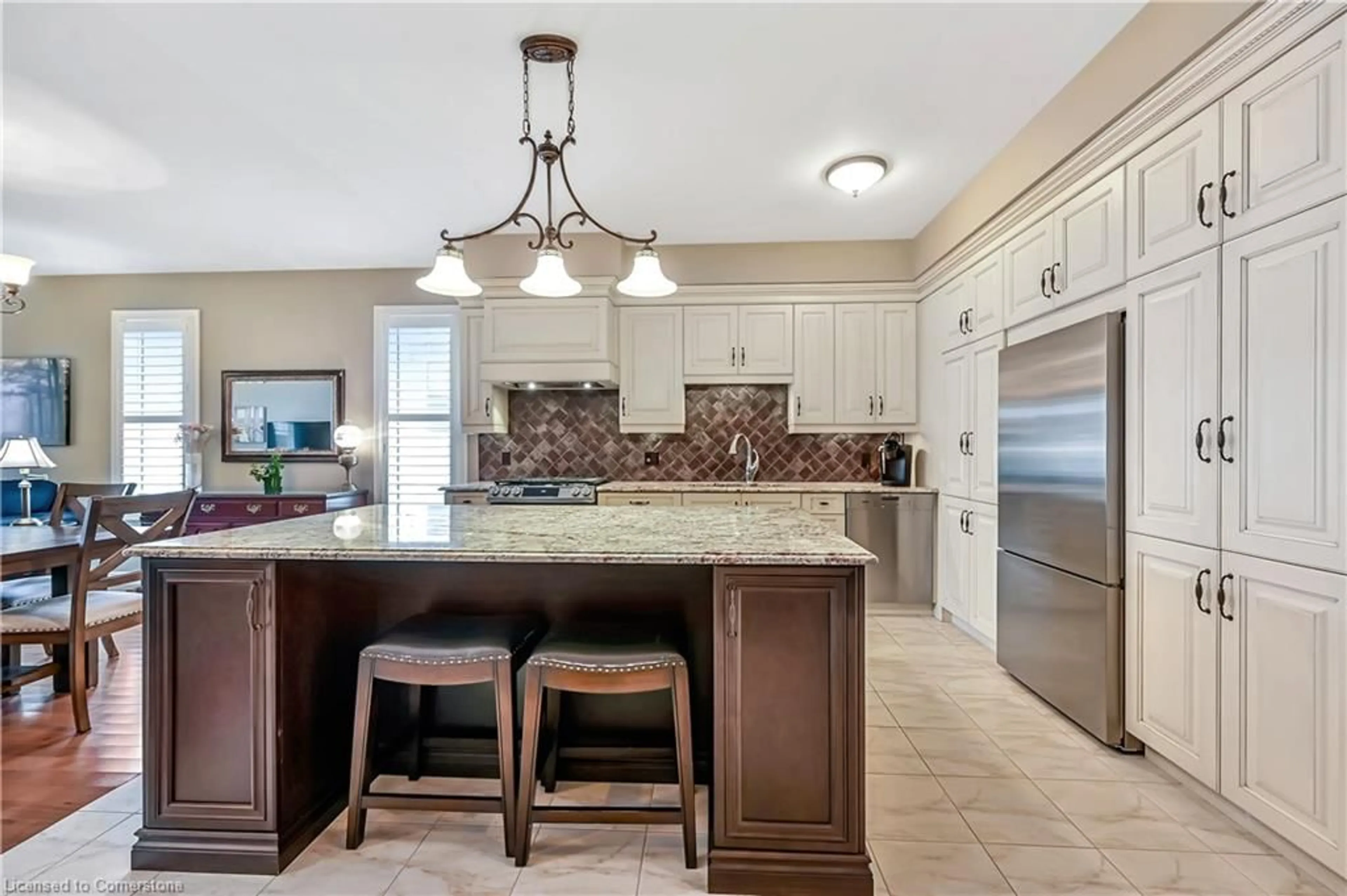 Open concept kitchen, ceramic/tile floor for 26 Manorwood Dr, Smithville Ontario L0R 2A0