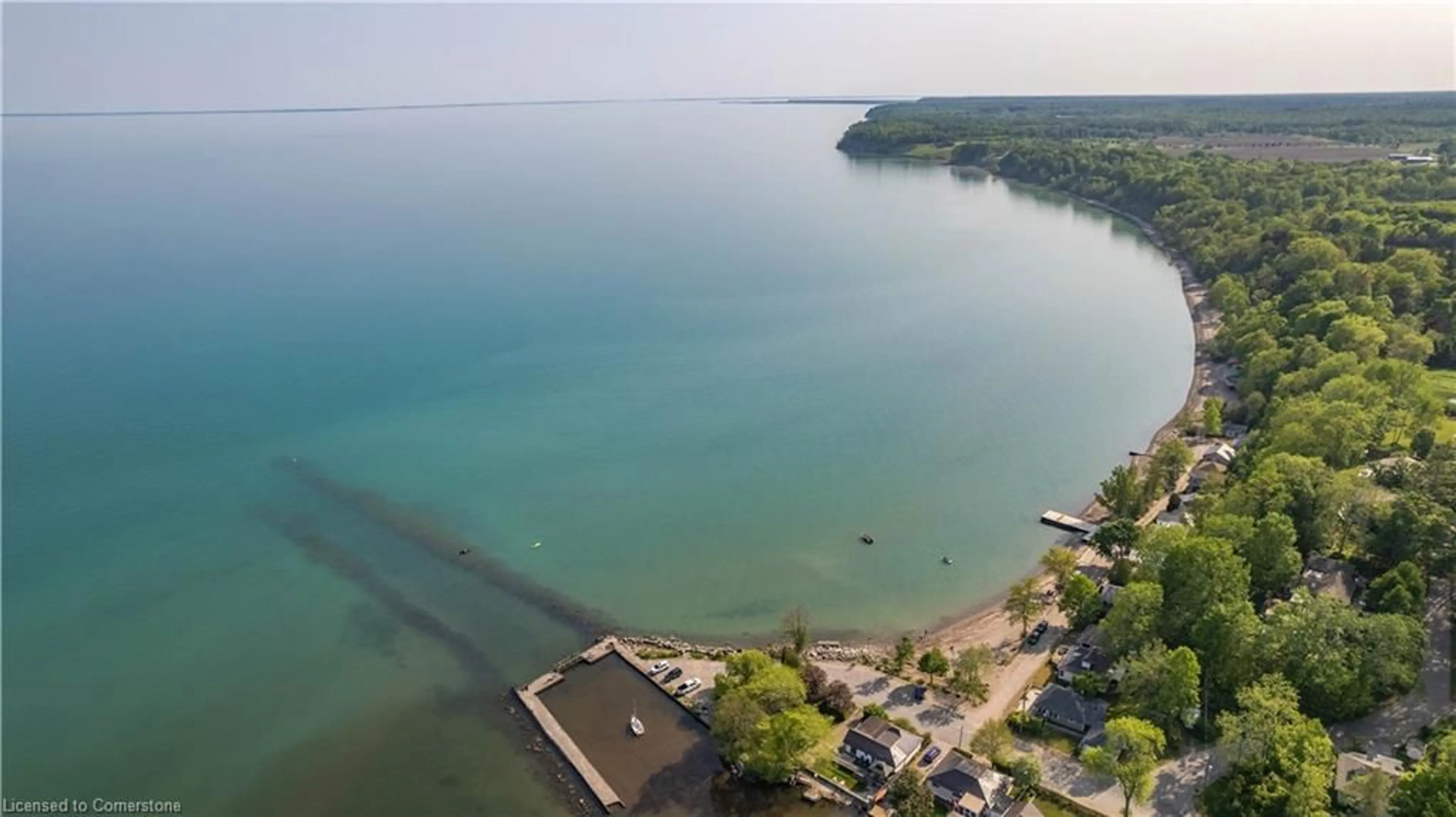 A pic from outside/outdoor area/front of a property/back of a property/a pic from drone, water/lake/river/ocean view for 5 King St, Port Ryerse Ontario N3Y 4K2