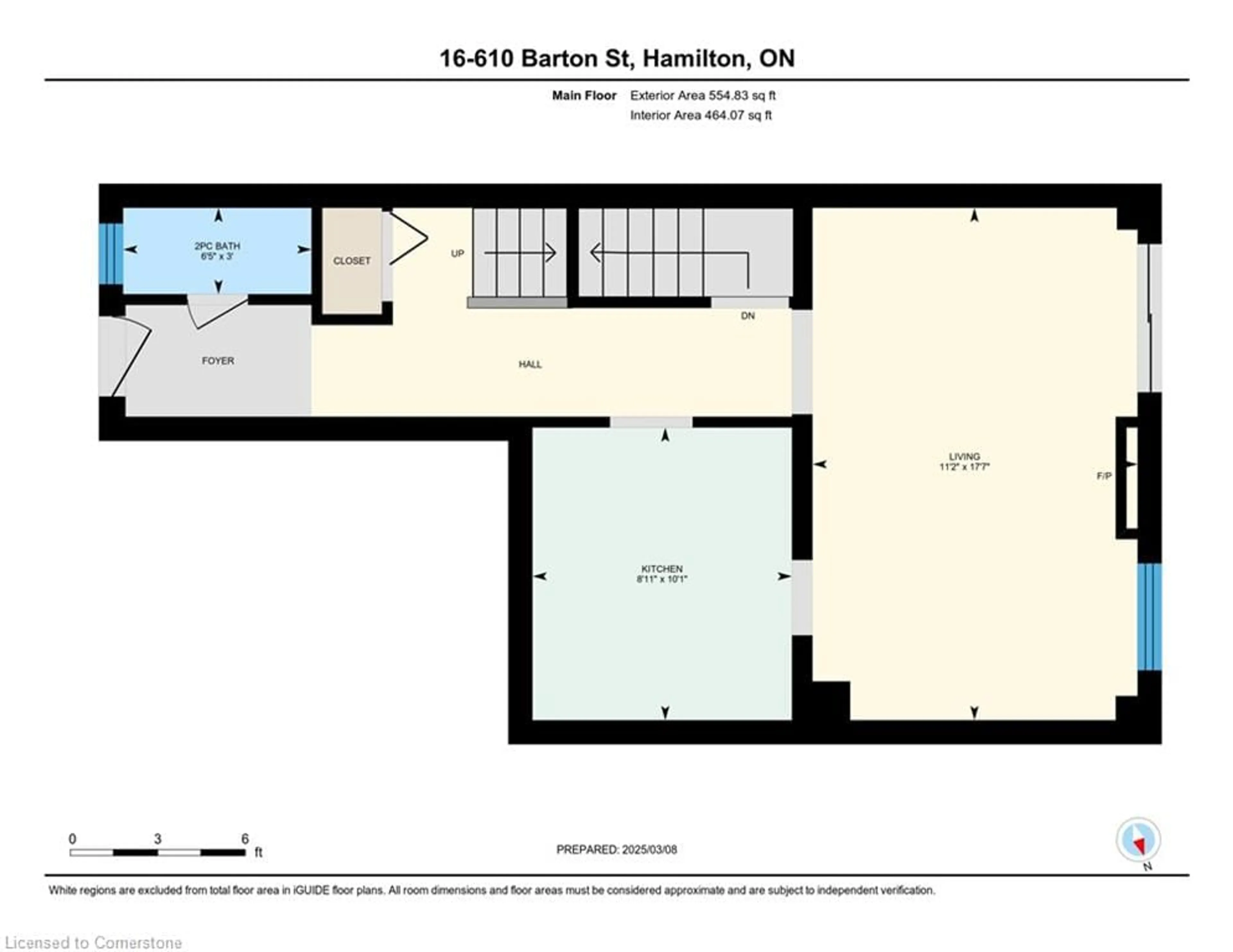 Floor plan for 610 Barton St #16, Stoney Creek Ontario L8E 5V2