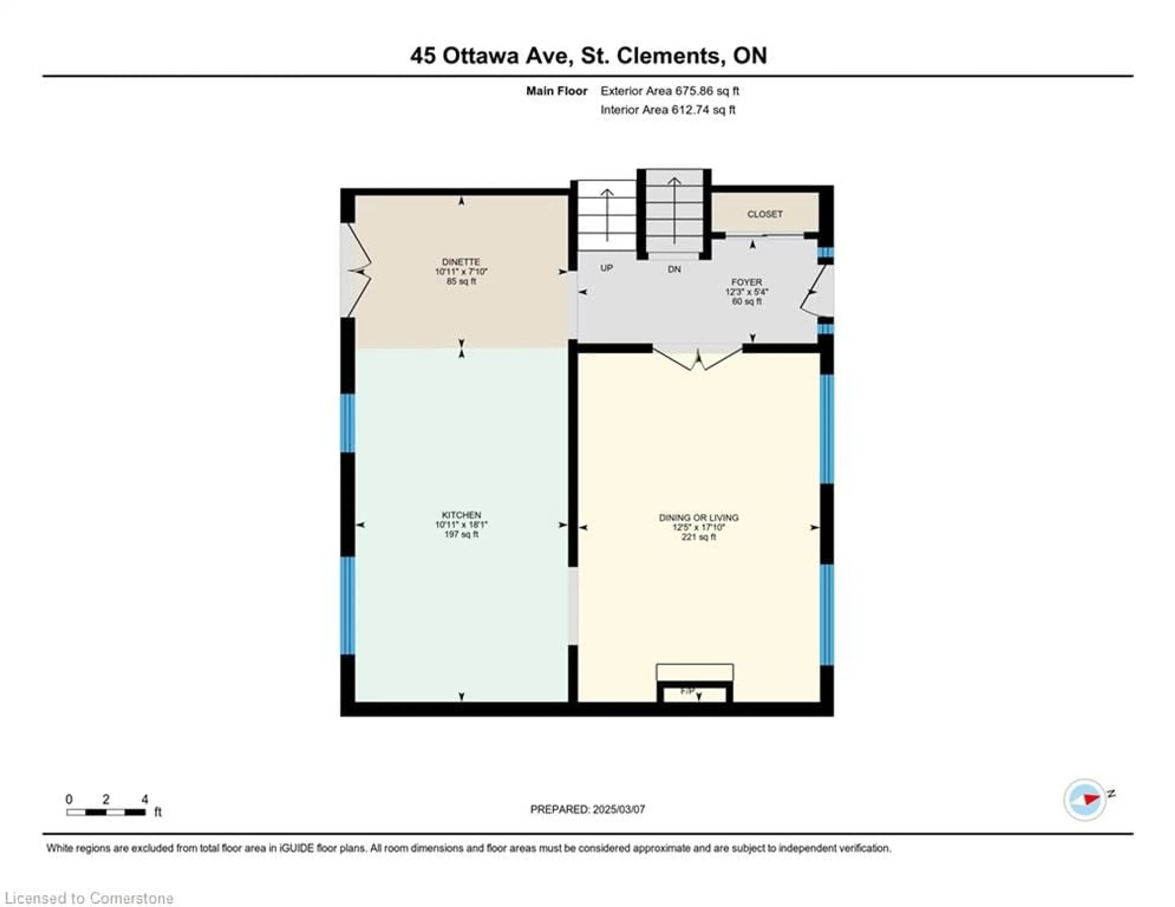 Floor plan for 45 Ottawa Ave, St. Clements Ontario N0B 2M0