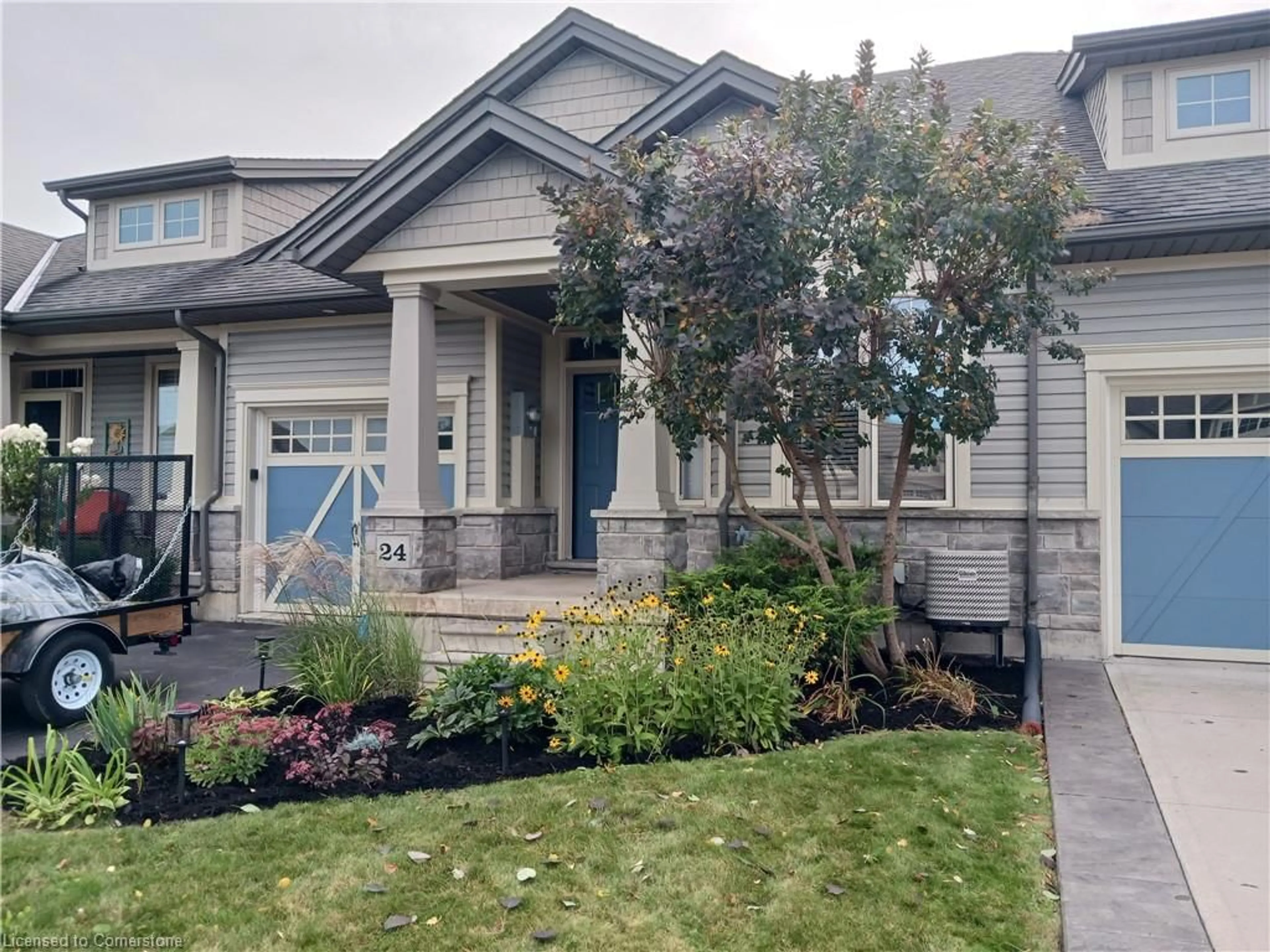 Home with vinyl exterior material, street for 24 Manorwood Dr, Smithville Ontario L0R 2A0