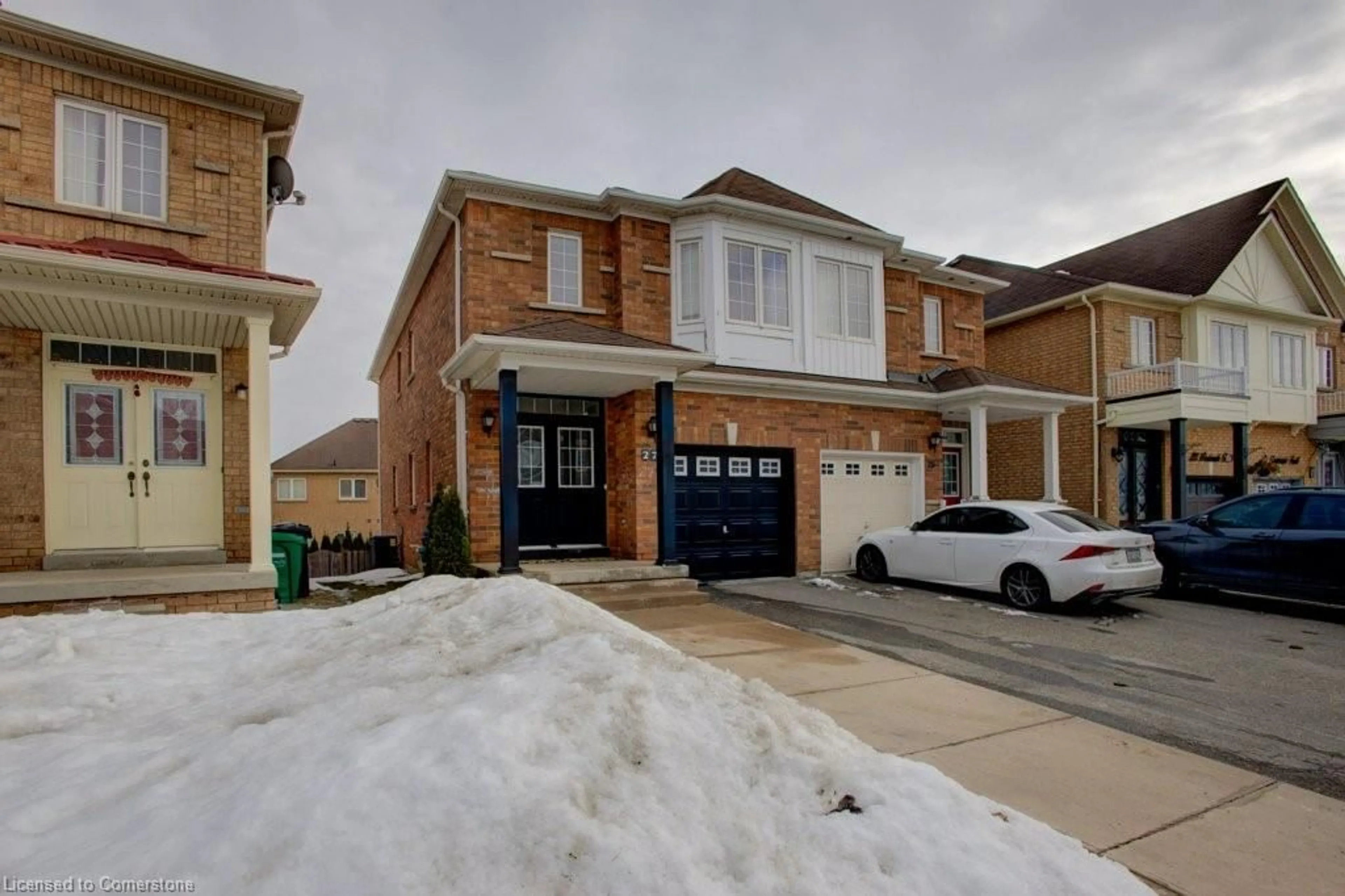 Home with brick exterior material, street for 27 Portrush Trail, Peel Ontario L6X 0R2