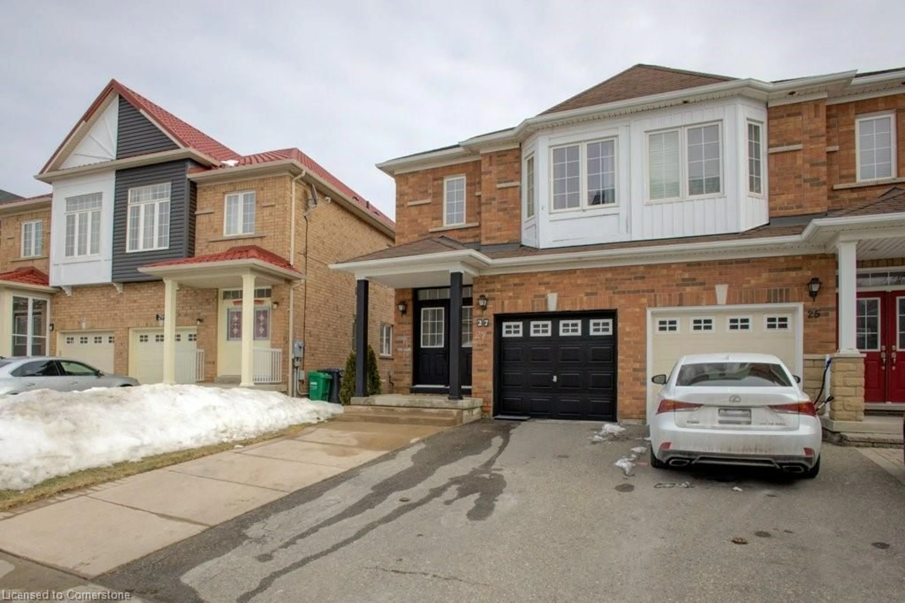 Home with brick exterior material, street for 27 Portrush Trail, Peel Ontario L6X 0R2