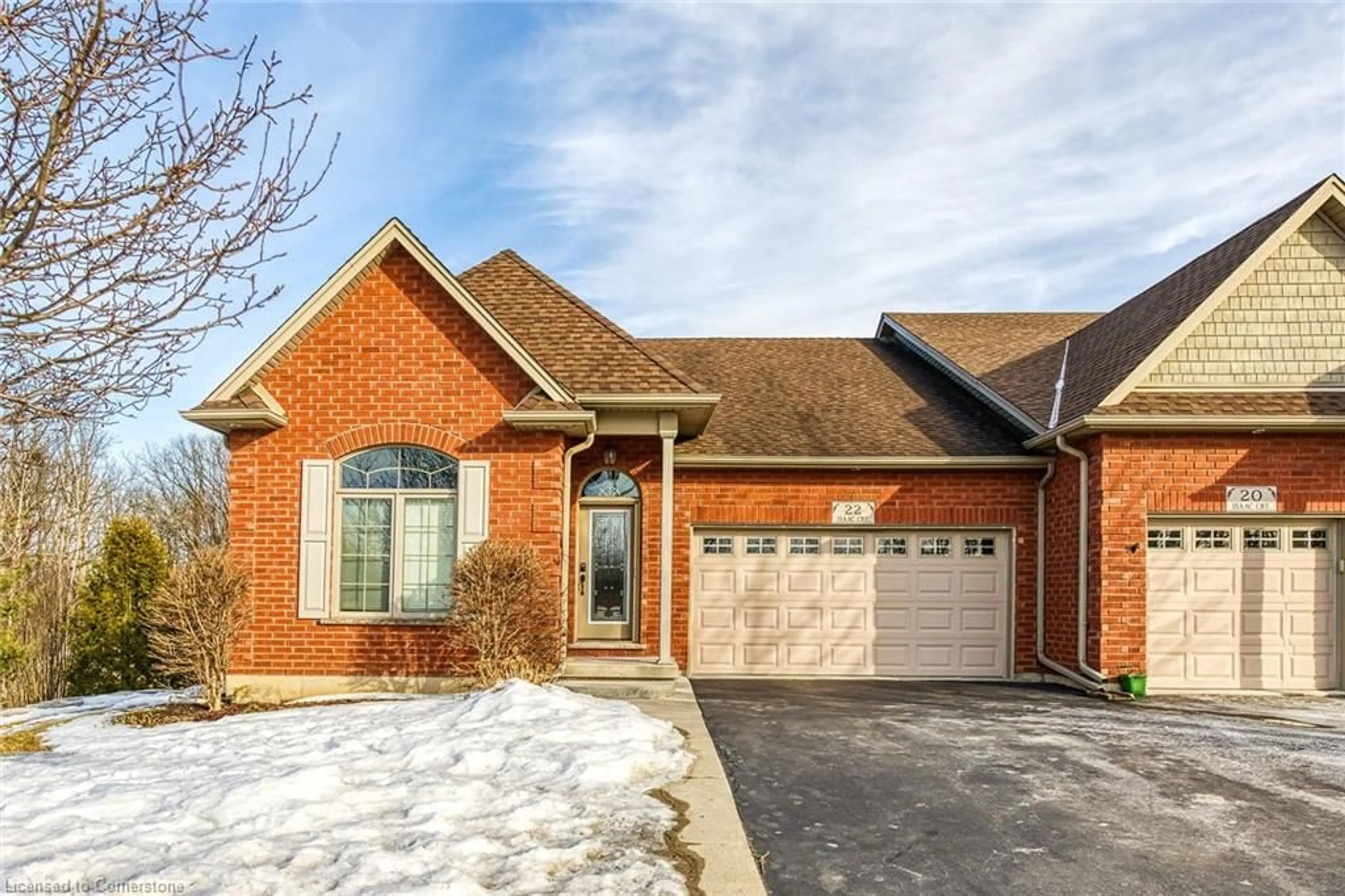 Home with brick exterior material, street for 22 Isaac Crt, Caledonia Ontario N3W 0A7