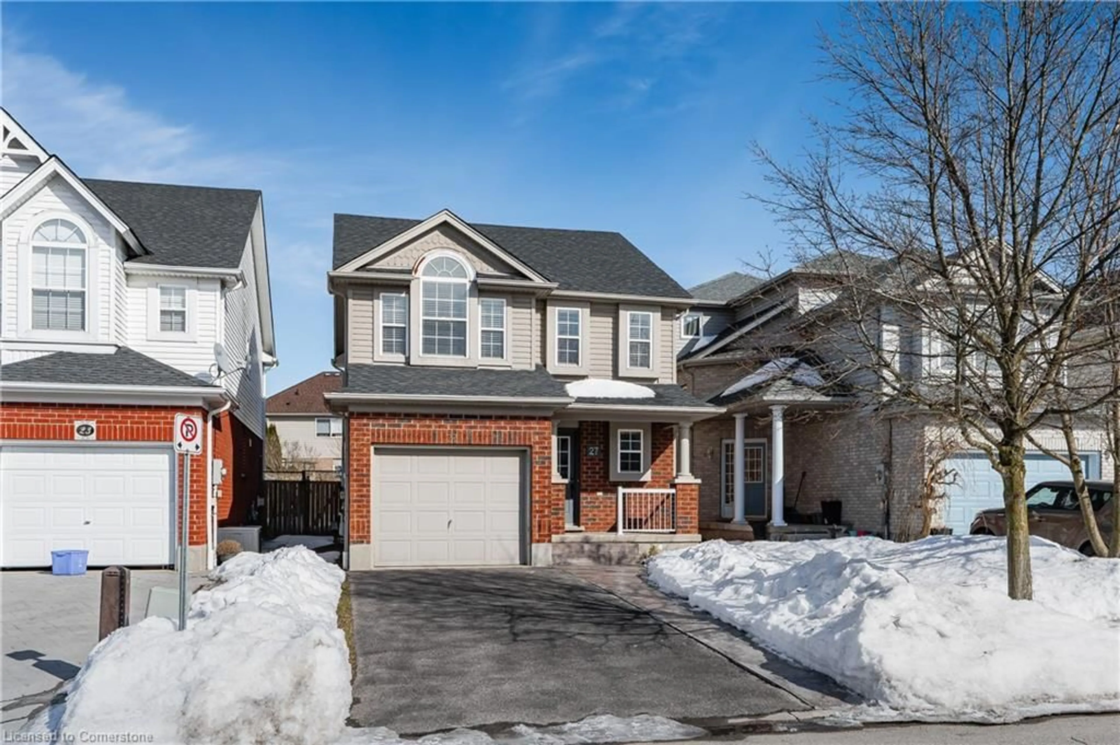 Home with brick exterior material, street for 27 Gees Way, Cambridge Ontario N3C 4M5