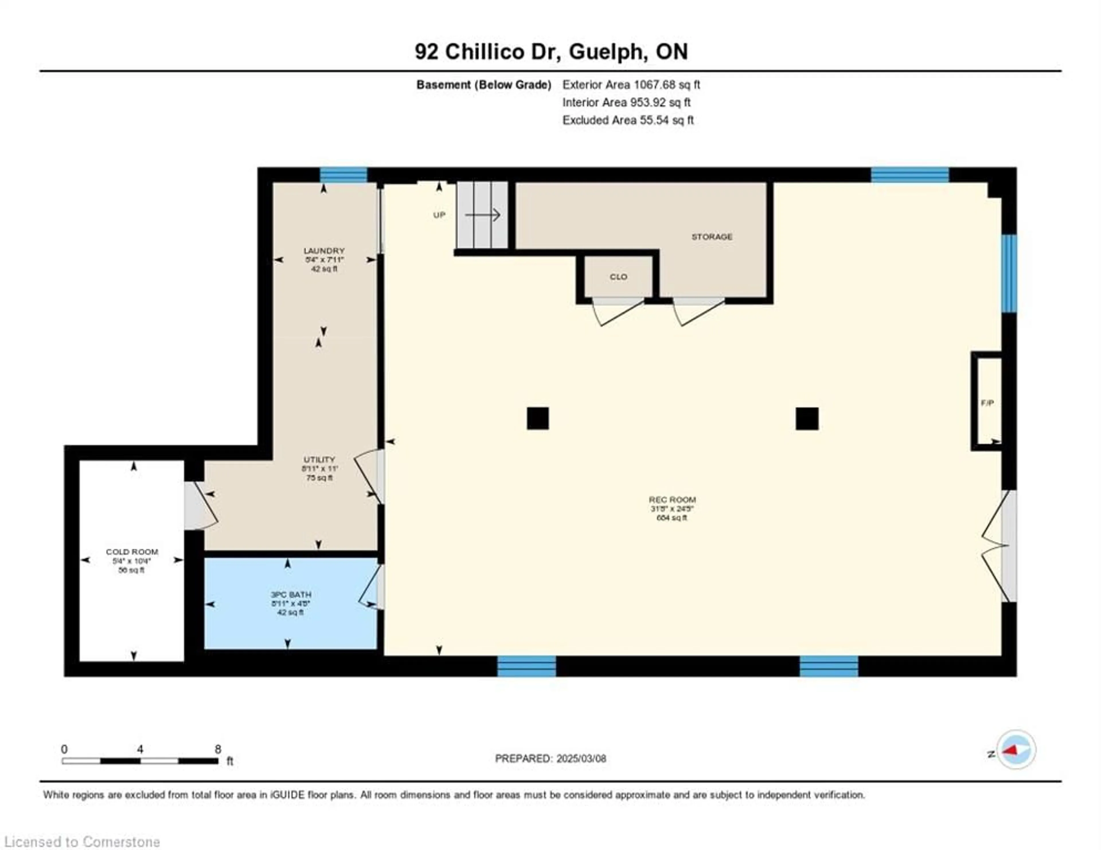 Floor plan for 92 Chillico Dr, Guelph Ontario N1K 1Y6