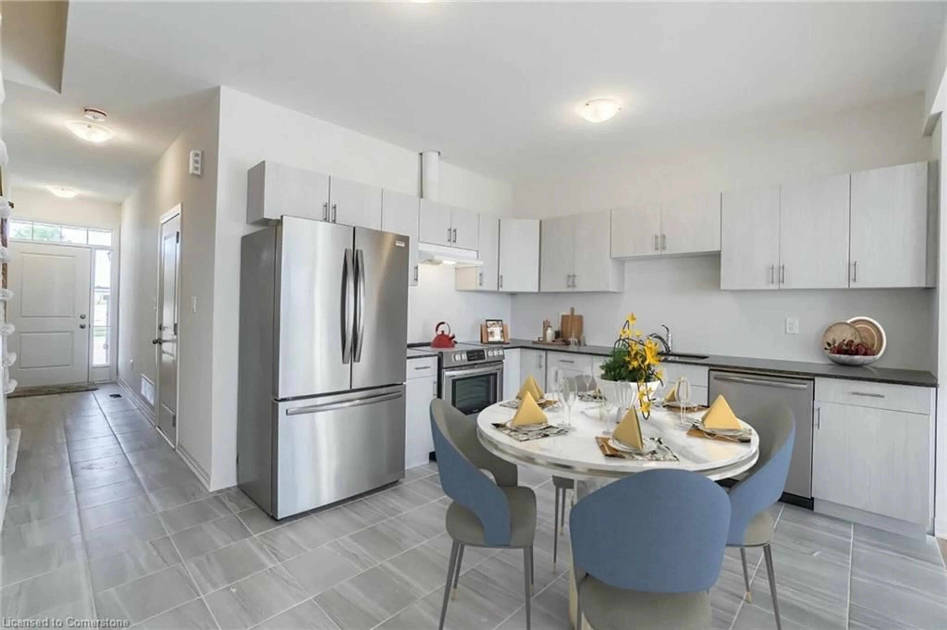 Open concept kitchen, ceramic/tile floor for 72 Middleton St, Zorra Ontario N0M 2M0