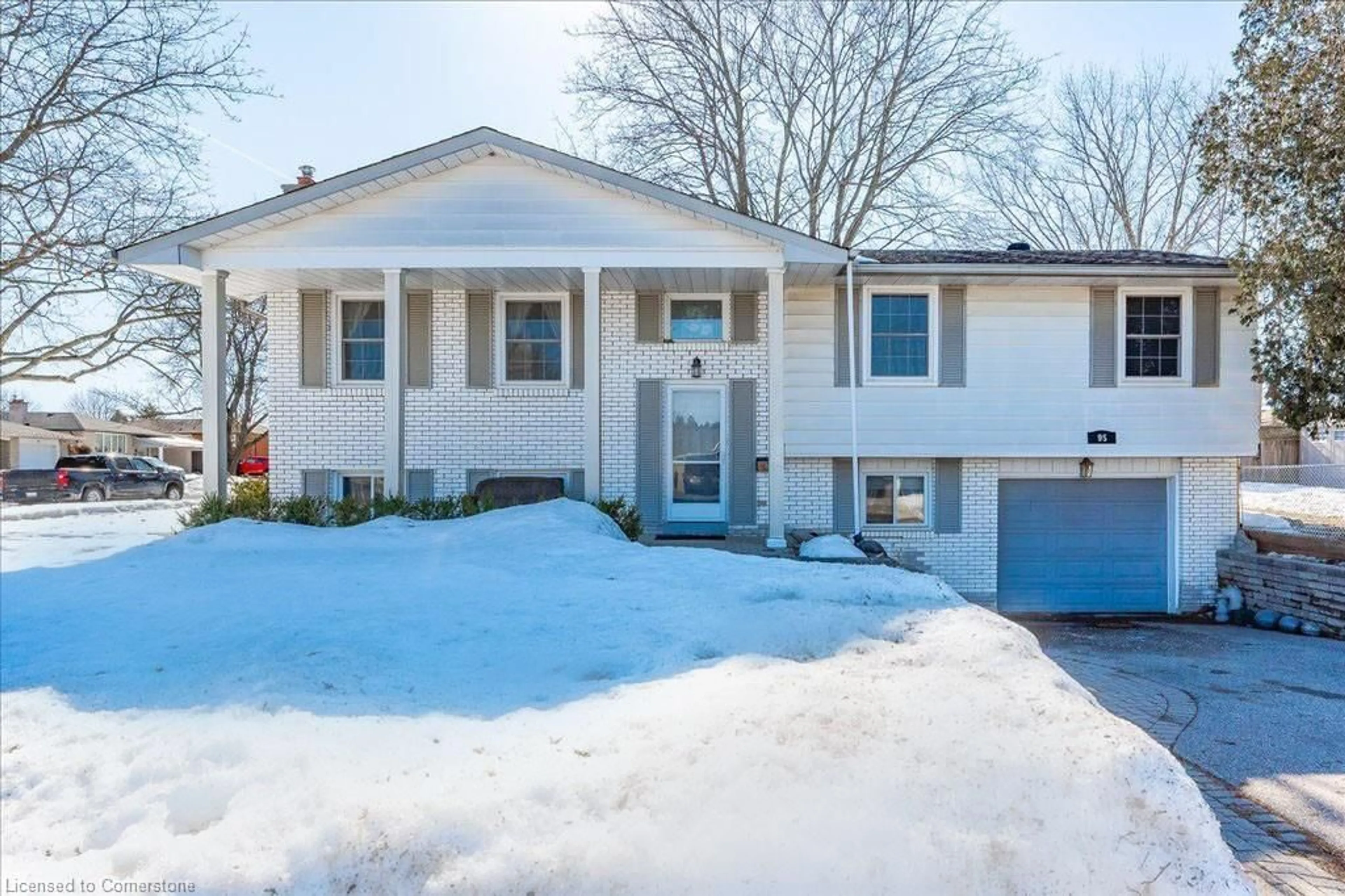 Home with vinyl exterior material, street for 95 Brant Ave, Guelph Ontario N1E 1G1