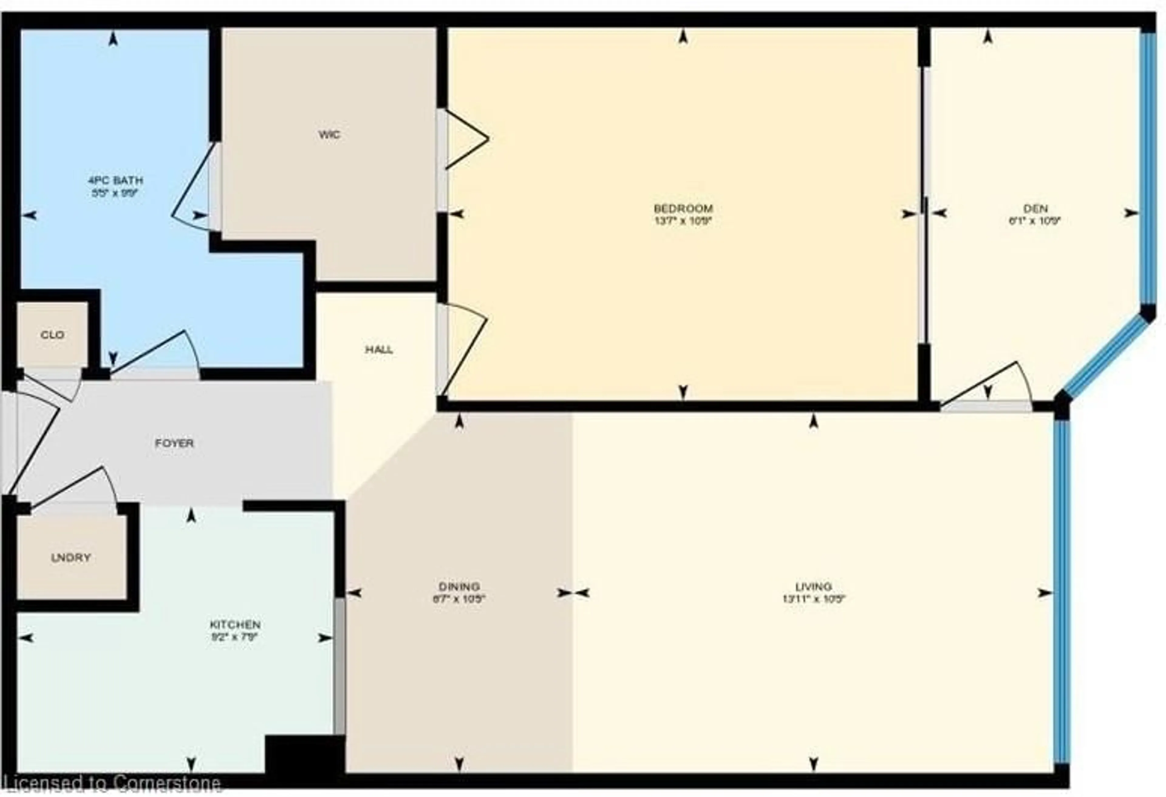 Floor plan for 1276 Maple Crossing Blvd #610, Burlington Ontario L7S 2J9