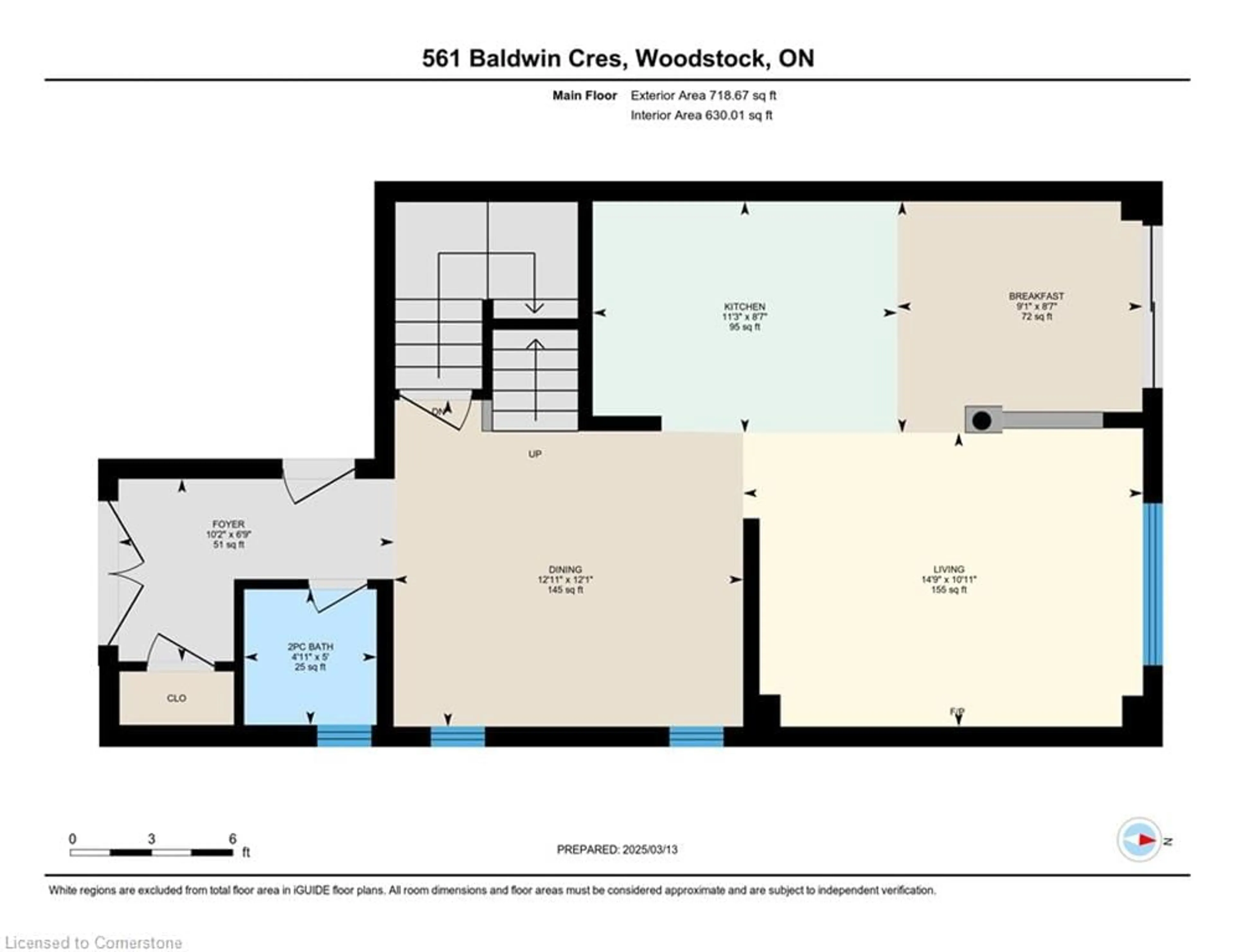 Floor plan for 561 Baldwin Cres, Woodstock Ontario N4T 0J4