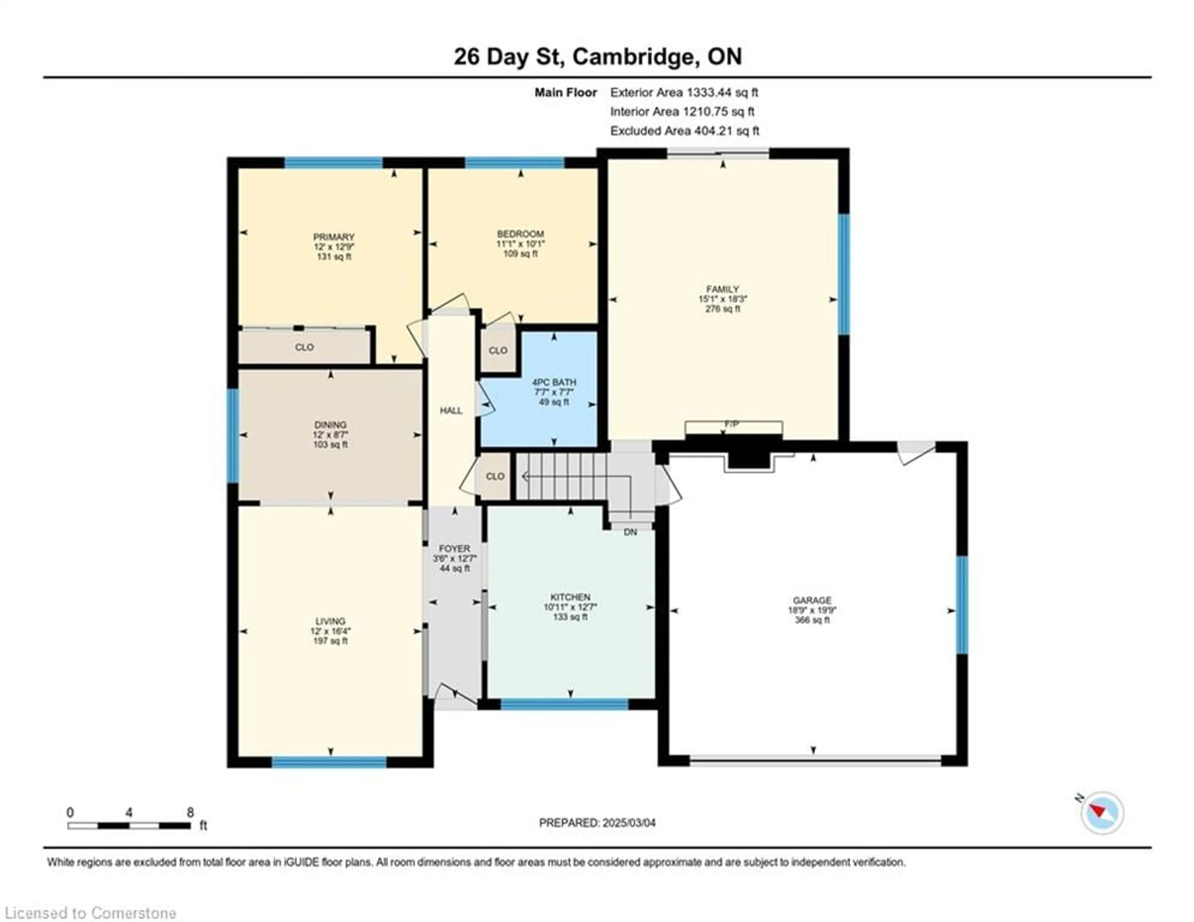 Floor plan for 26 Day St, Cambridge Ontario N1S 3P9